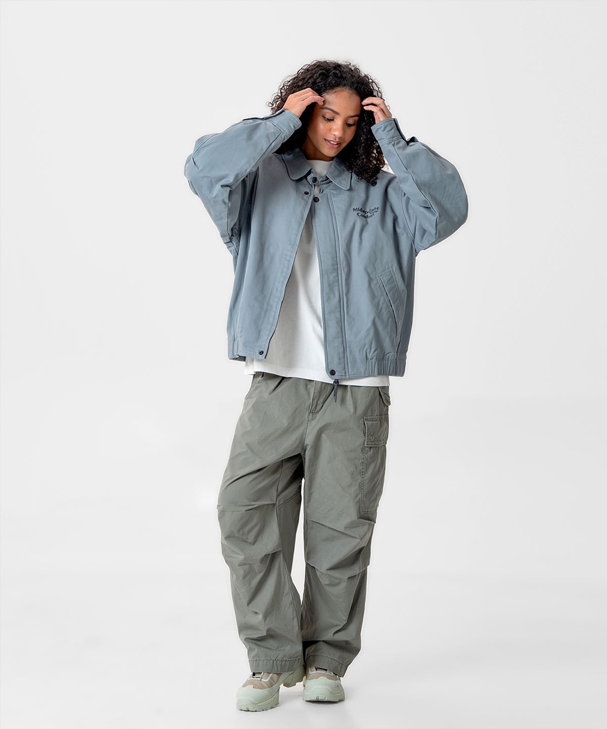 미드업데이트(MIDUPDATE) Utility Zip Pocket Cargo Pants_2color