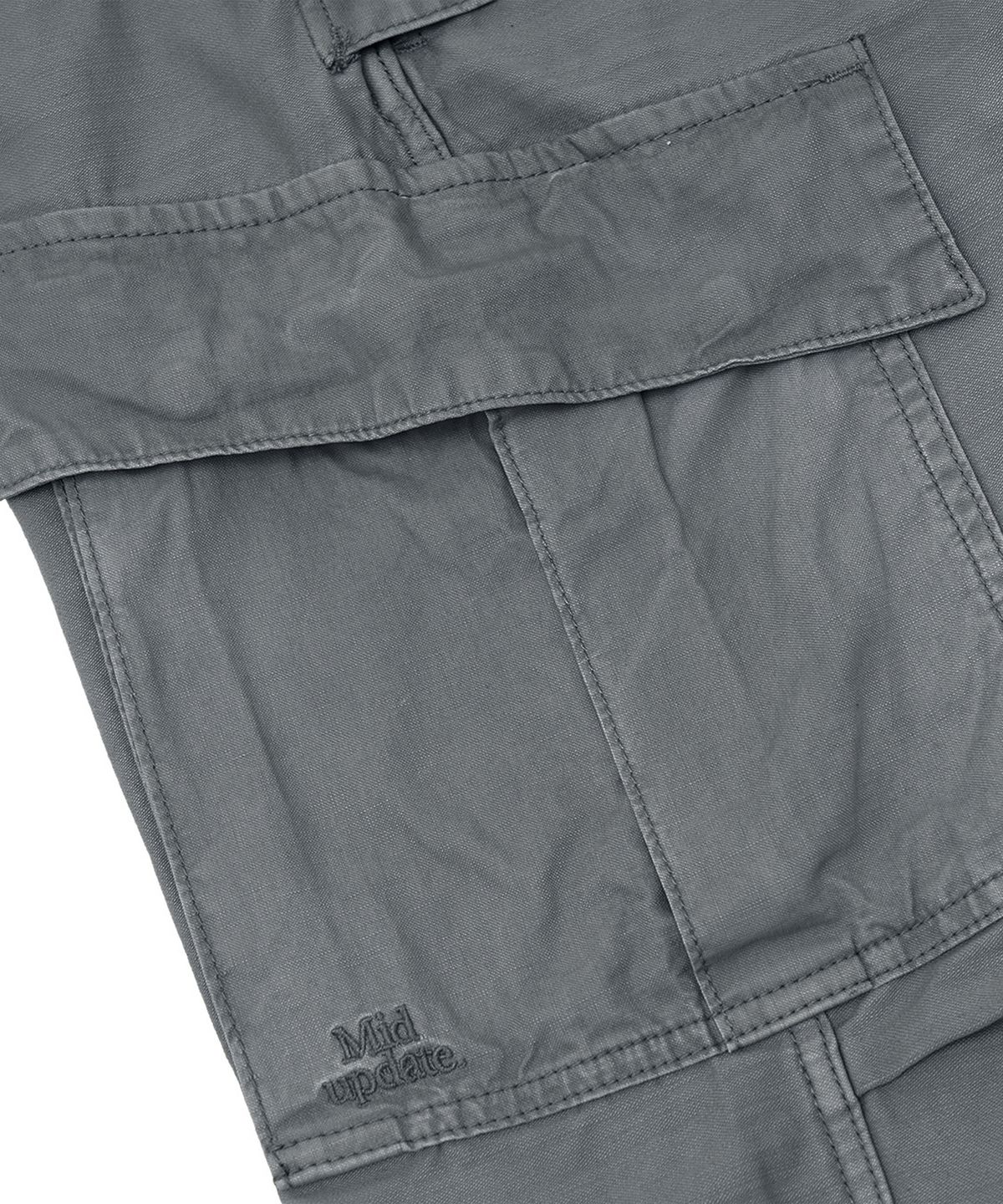 미드업데이트(MIDUPDATE) Vintage Drawcord Cargo Pants_Gray
