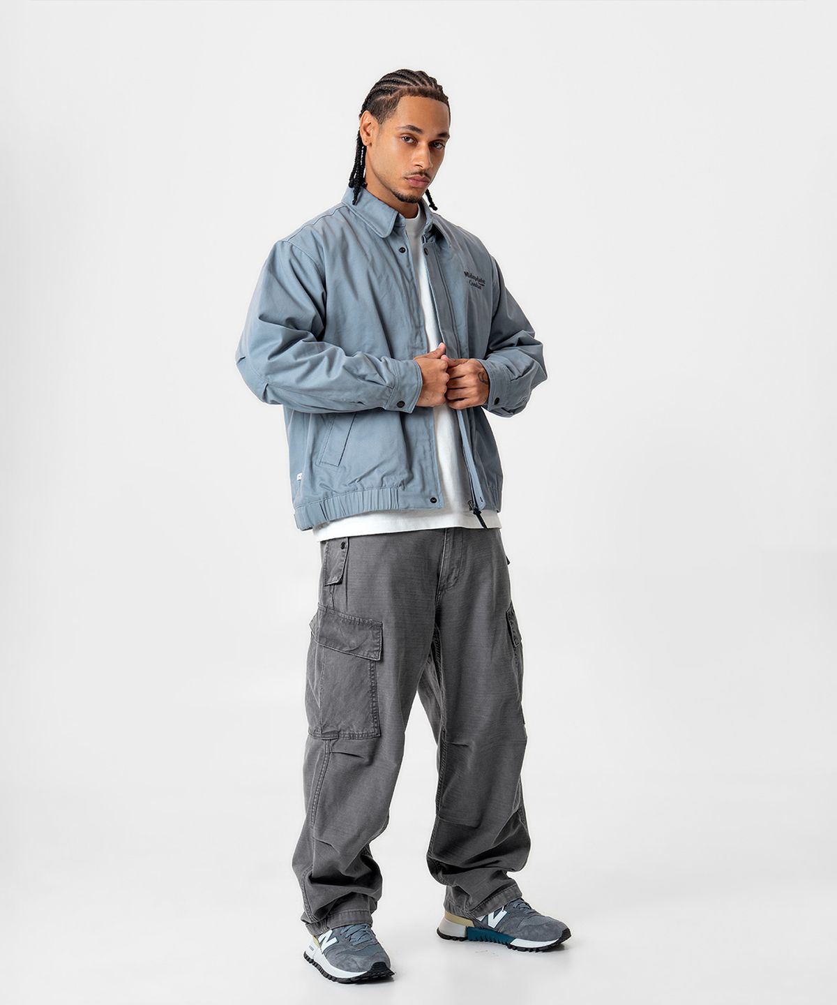 미드업데이트(MIDUPDATE) Vintage Drawcord Cargo Pants_Gray