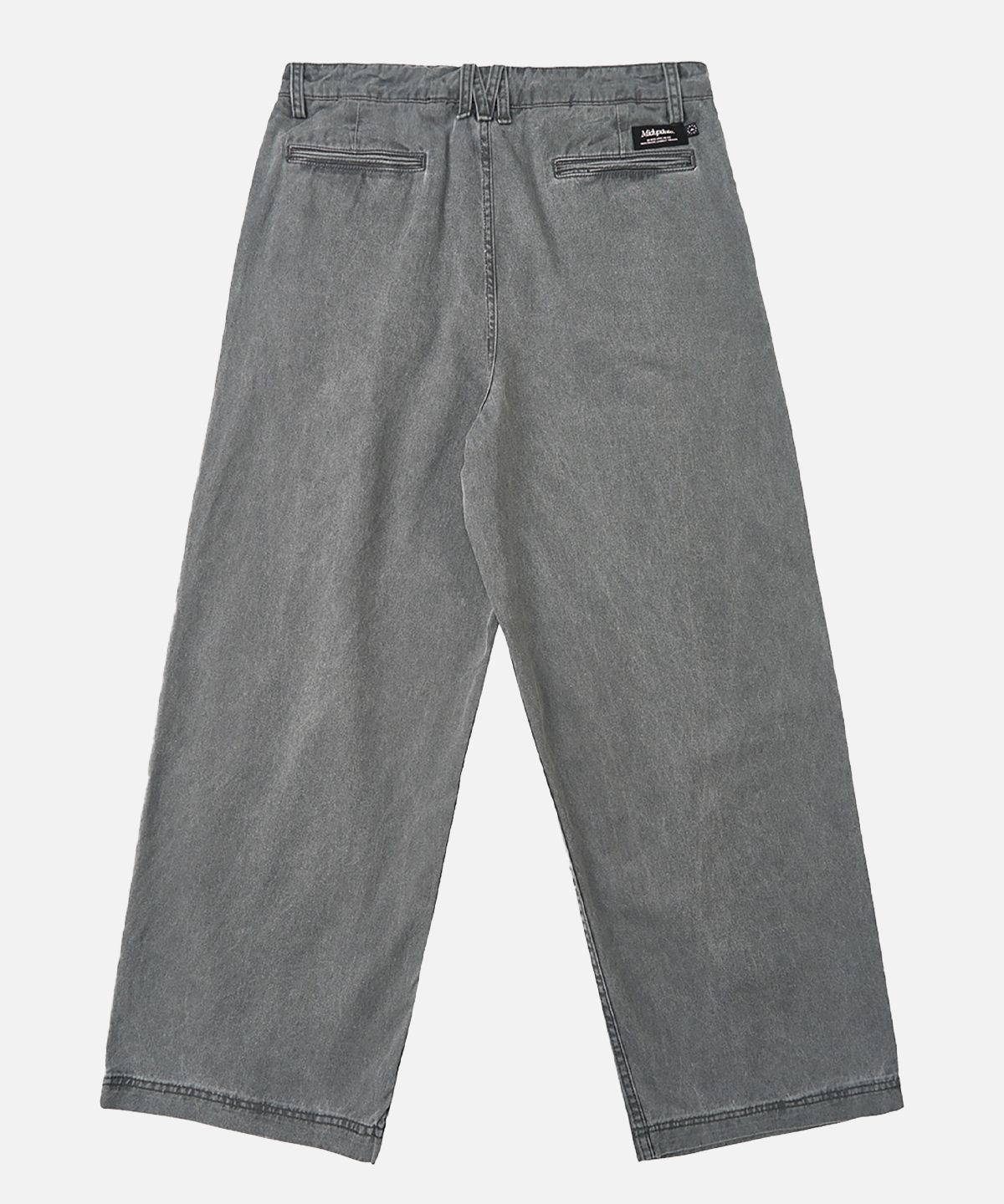 미드업데이트(MIDUPDATE) Vintage Pleated Wide Pants_Gray