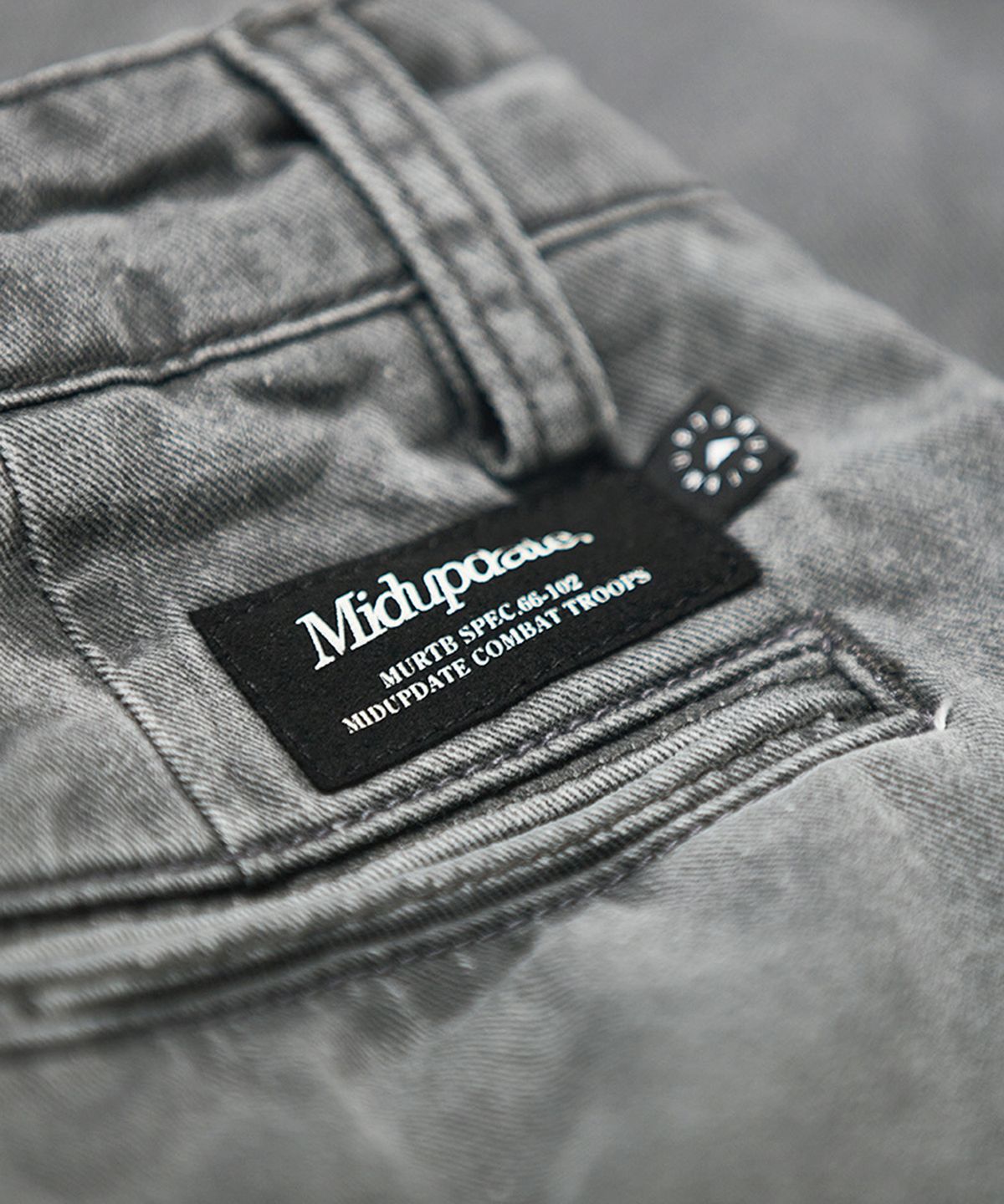 미드업데이트(MIDUPDATE) Vintage Pleated Wide Pants_Gray