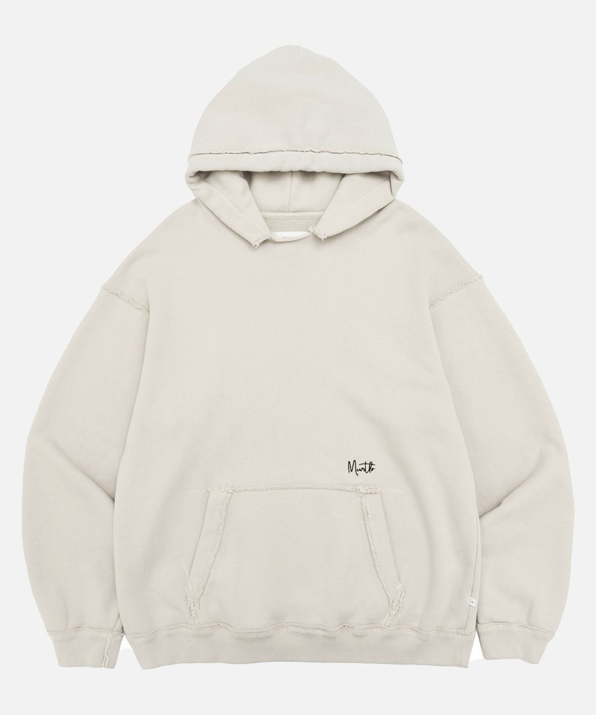 미드업데이트(MIDUPDATE) Garment Dye Essential Logo Hoodie_2color