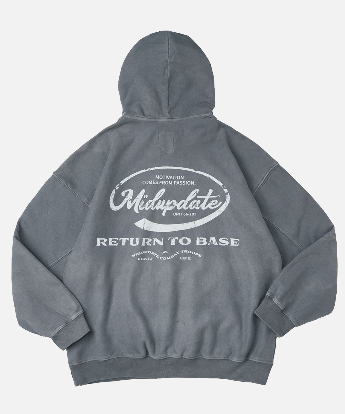 미드업데이트(MIDUPDATE) Vintage Graphic Logo Hoodie_2color