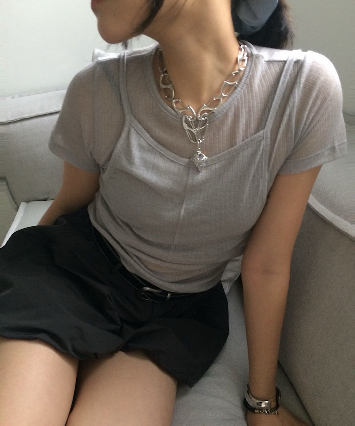 아포엠(APOEM) Double Layered Ribbed T- shirt (3colors)