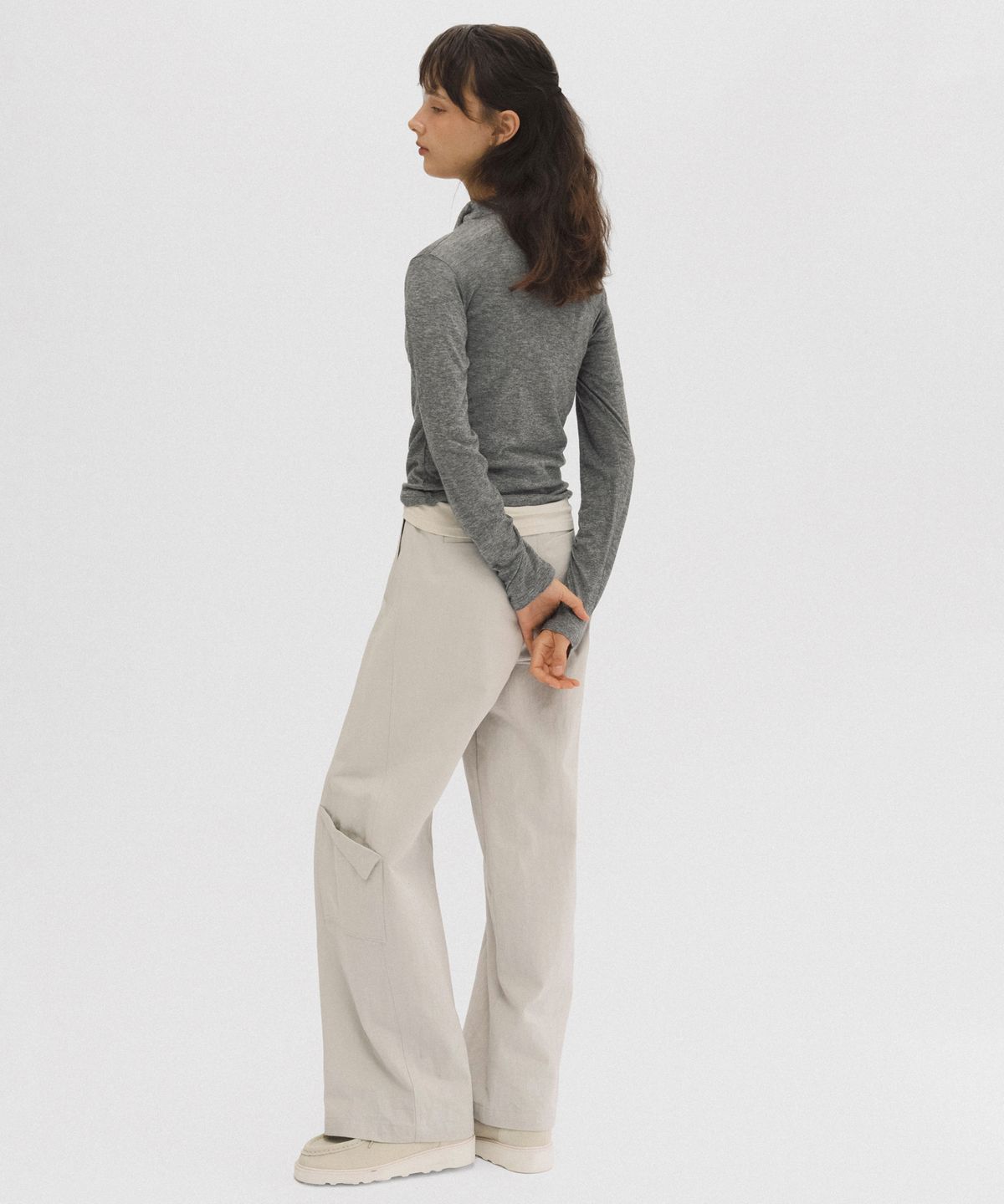 앤니즈(ANDNEEDS) Lio side pocket pants (light gray)