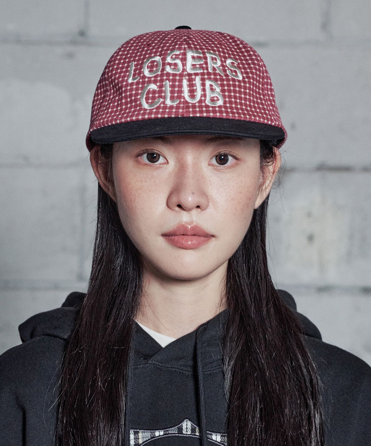 루저스클럽(LOSERS CLUB) 워시드 로고 캡 체크