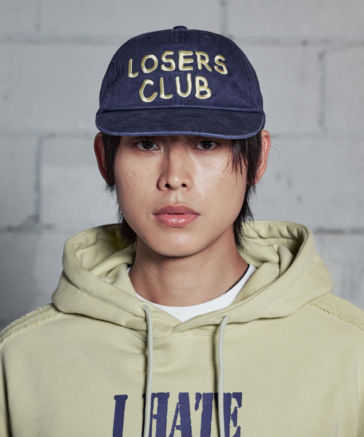 루저스클럽(LOSERS CLUB) 워시드 로고 캡 네이비