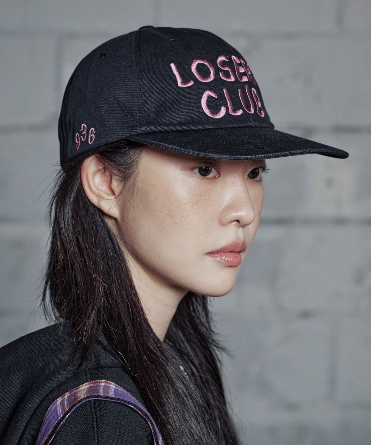 루저스클럽(LOSERS CLUB) 워시드 로고 캡 블랙