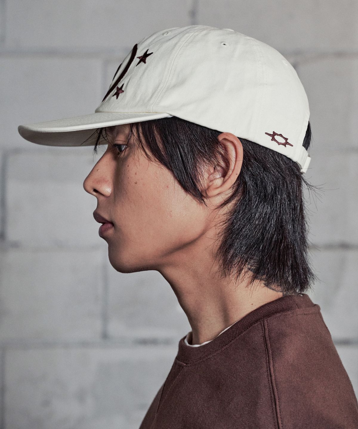 루저스클럽(LOSERS CLUB) 워시드 스타 로고 캡 크림