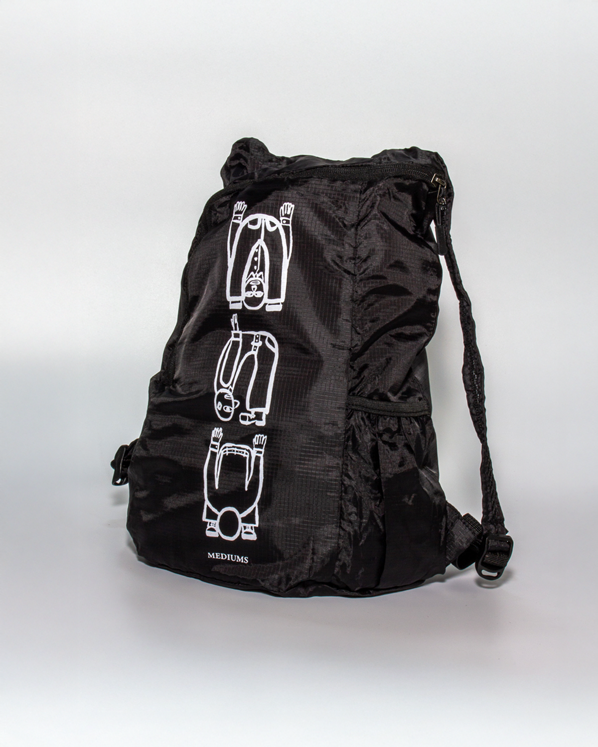 미디엄스(MEDIUMS) Origami Man Backpack - Black (종이접기 인간 백팩)