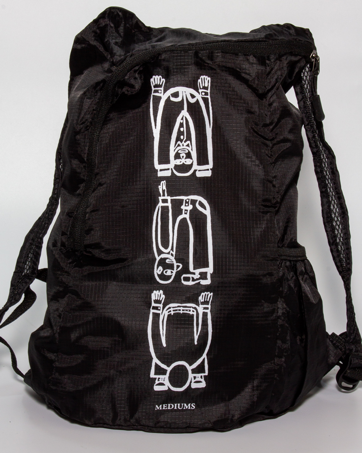 미디엄스(MEDIUMS) Origami Man Backpack - Black (종이접기 인간 백팩)
