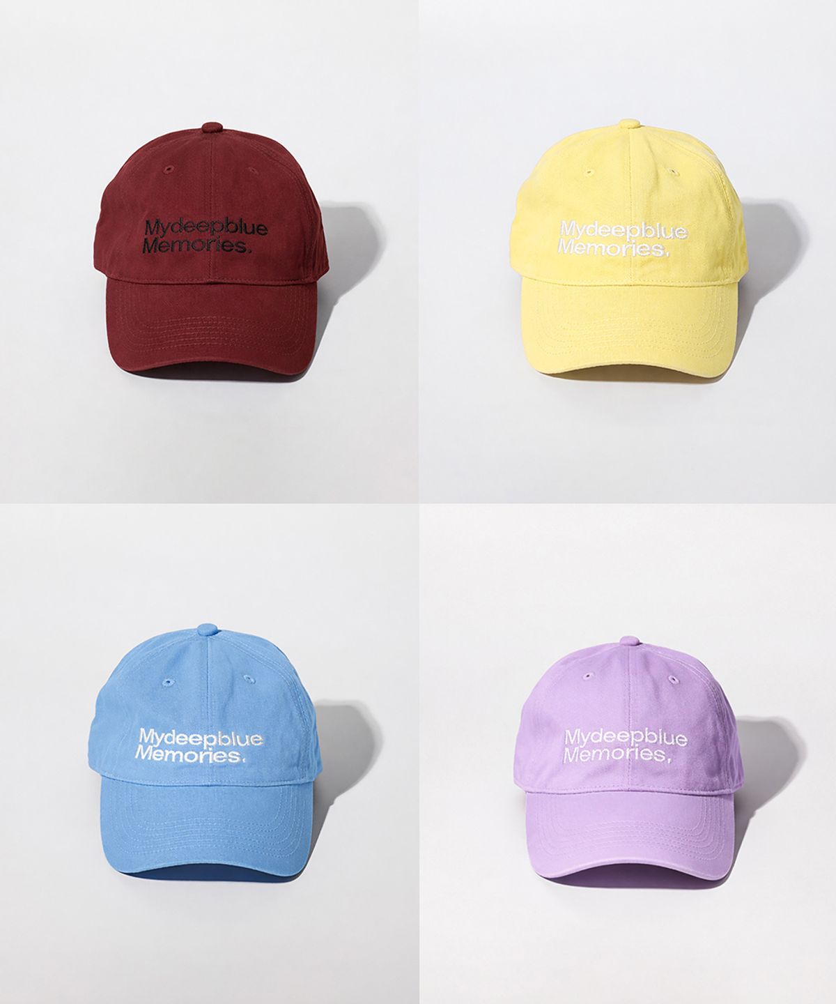 마이딥블루메모리즈(MY DEEP BLUE MEMORIES) MM MY MEMORIES WASHED CAP (CHARCOAL)