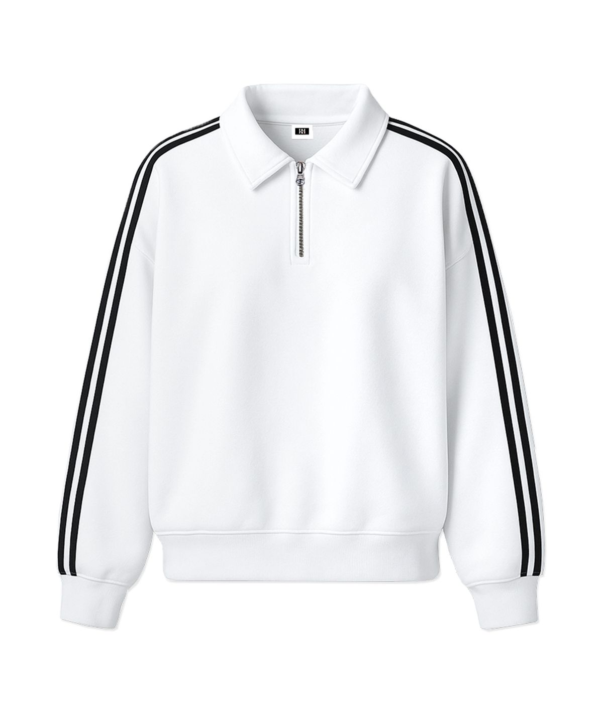 랜덤오프(RANDOMOFF) [Unisex] SPORTY TRACK HALF ZIP OVER FIT SWEATSHIRT (2color)