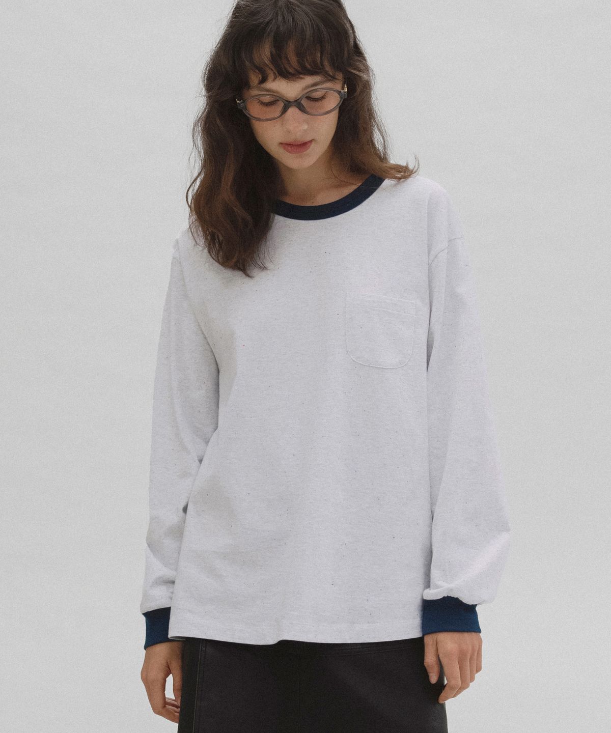 앤니즈(ANDNEEDS) Poem long sleeve (white melange)