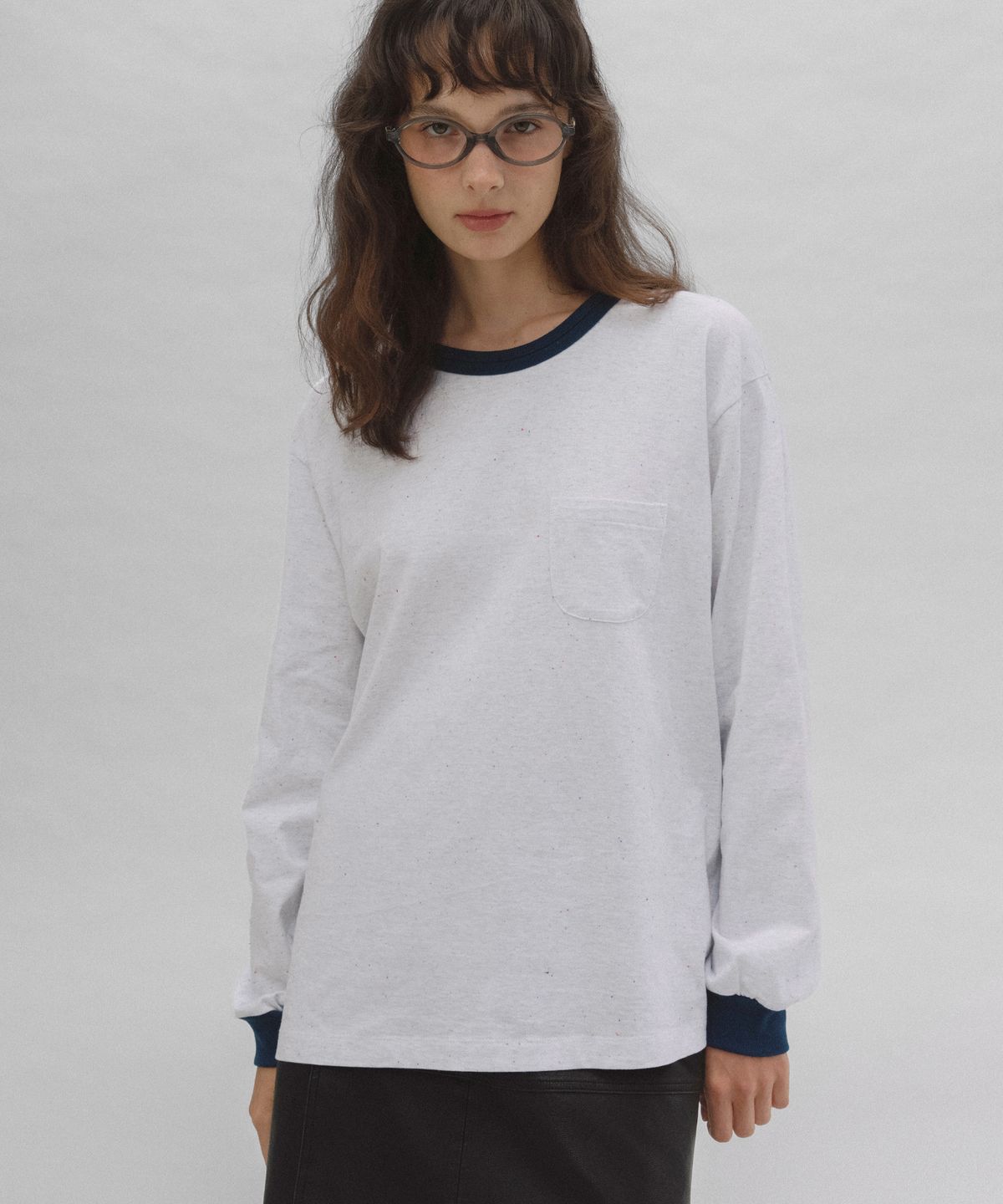 앤니즈(ANDNEEDS) Poem long sleeve (white melange)