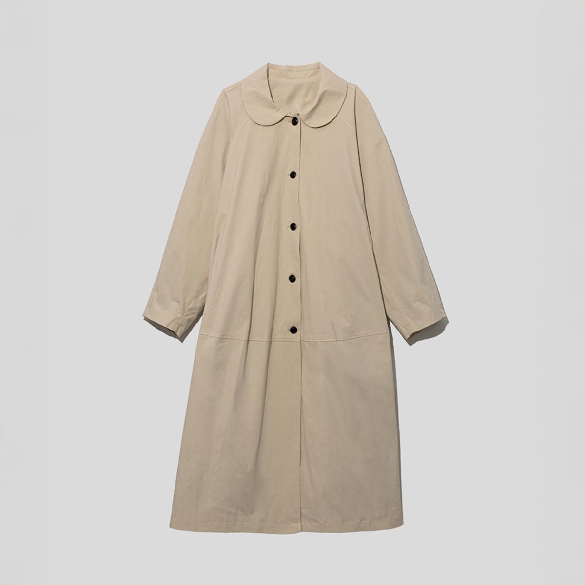 프라우드 마리(PROUD MARY) PM_Green plaid cuff coat_BEIGE