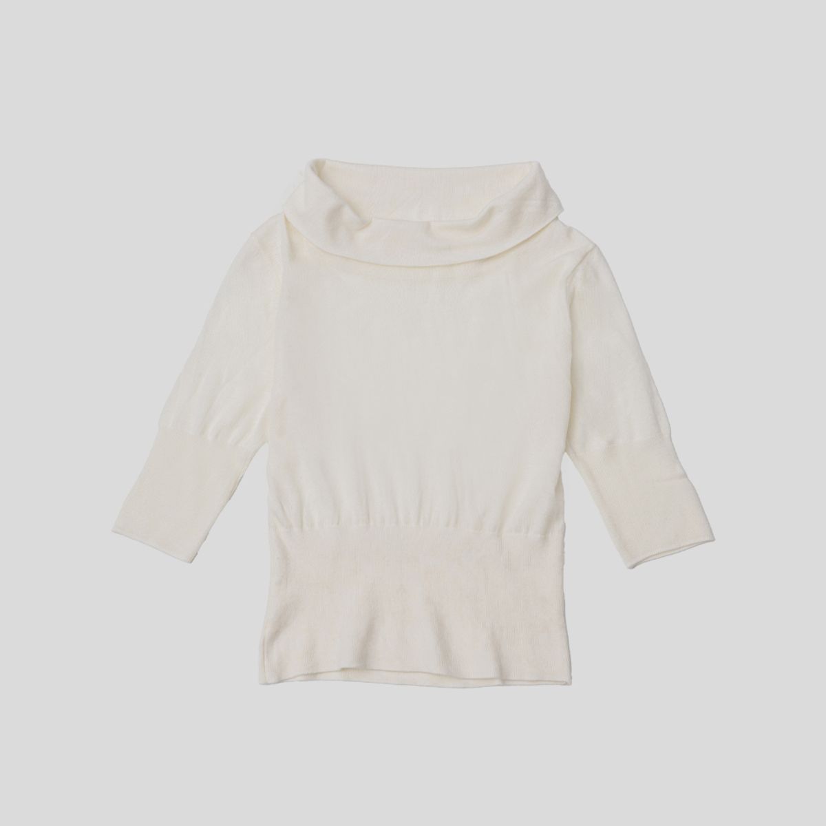 프라우드 마리(PROUD MARY) PM_High neck knit short sleeves top_2color