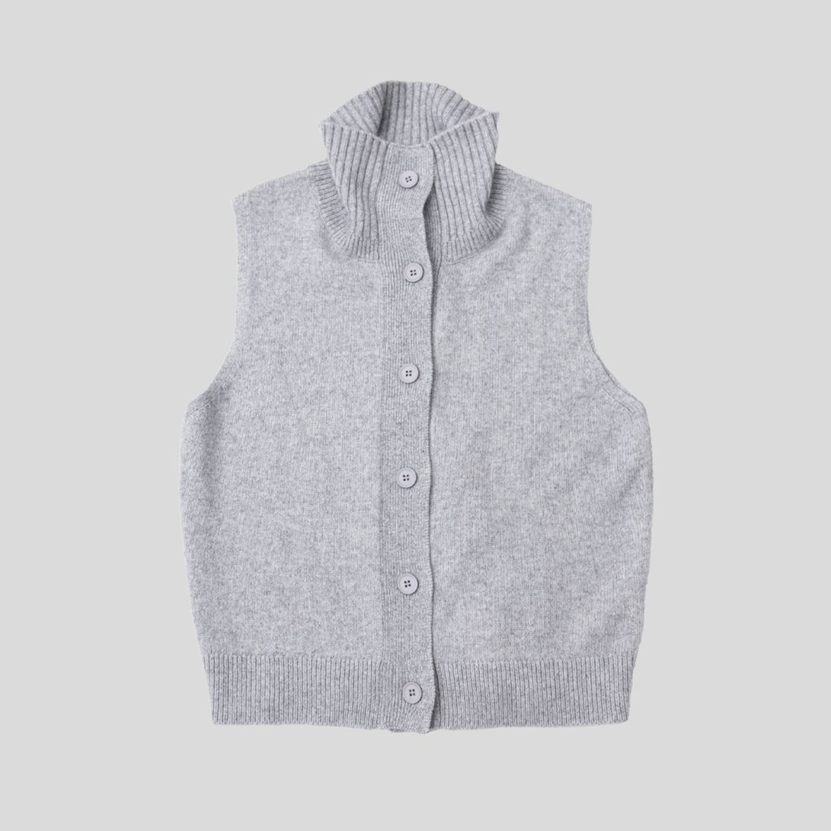 프라우드 마리(PROUD MARY) PM_High neck knit vest_GRAY