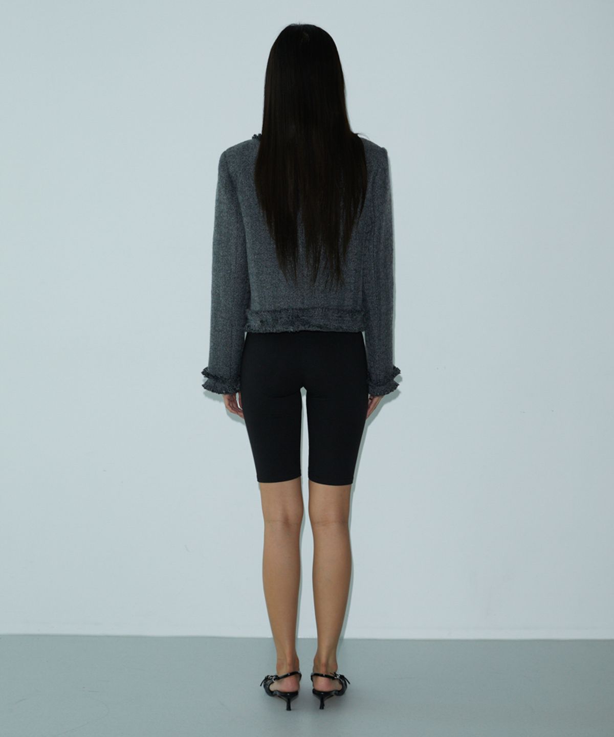 분트(VOONT) Rivet Tweed Jacket (CHARCOAL)