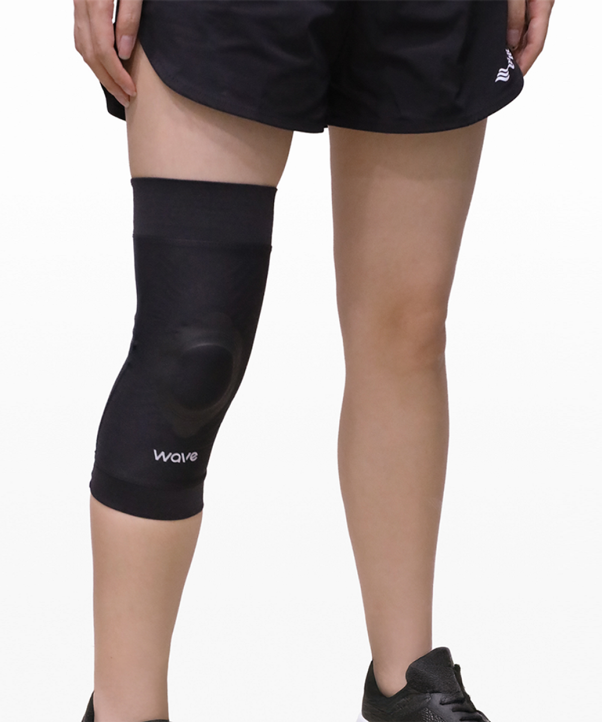웨이브웨어(WAVEWEAR) 스포츠테이핑 스킨핏 무릎슬리브 K2 블랙캣
