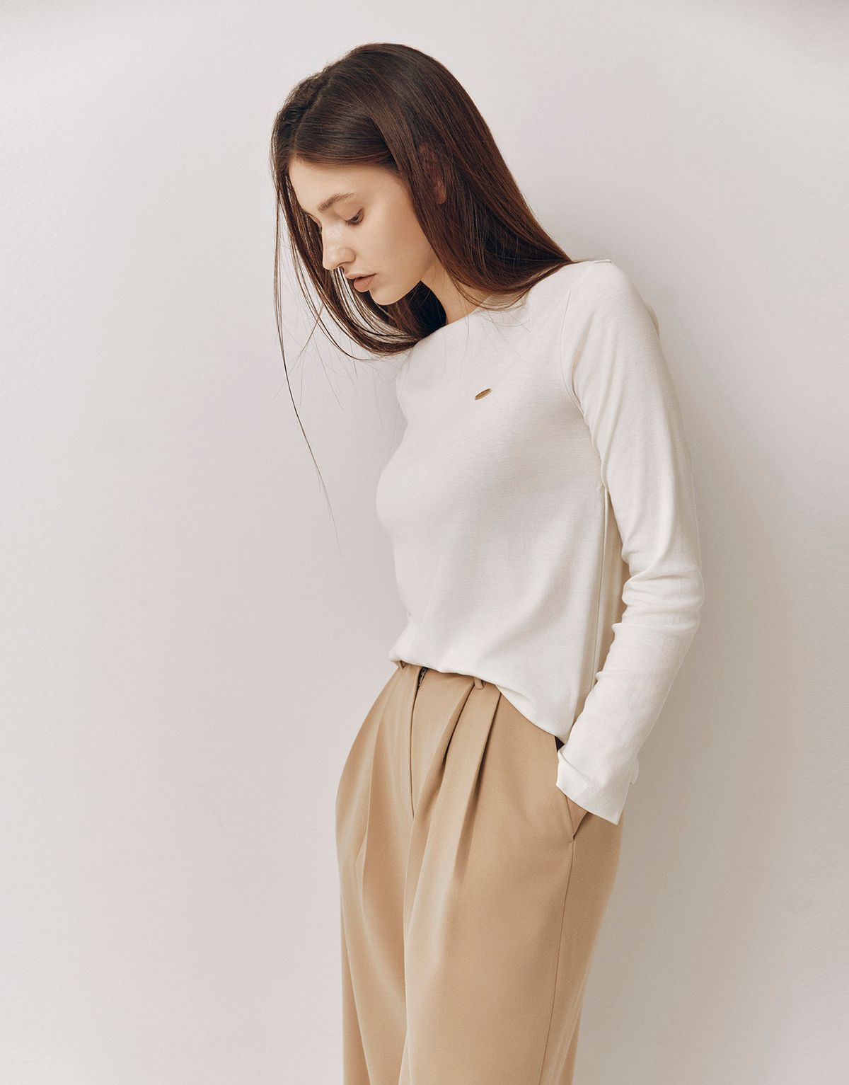 지오다노(GIORDANO) [테일러드] 수피마 실크 텍스쳐 긴팔티 325951 [3color]
