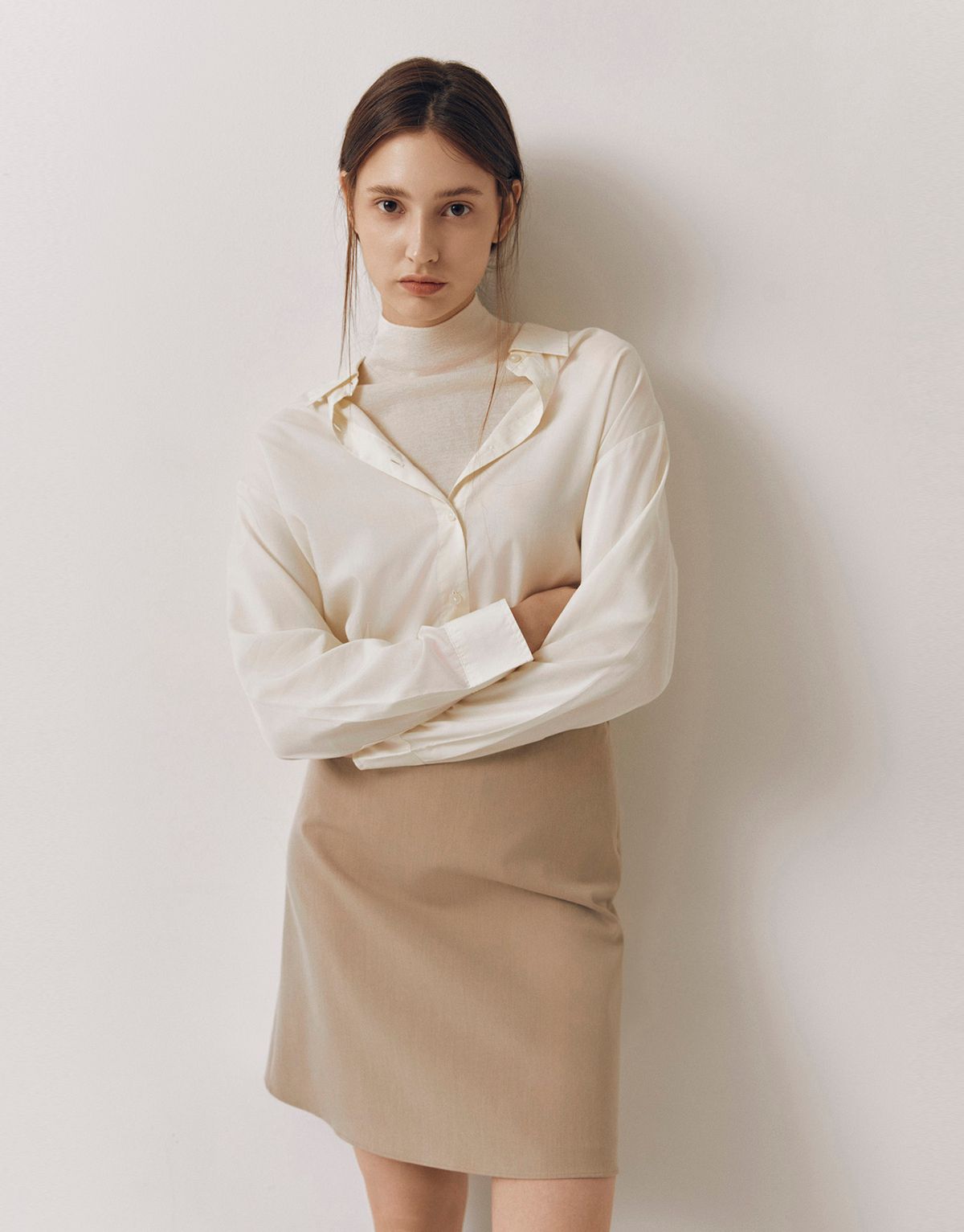 지오다노(GIORDANO) [테일러드] 플레어 미디 스커트 165951 [2color]