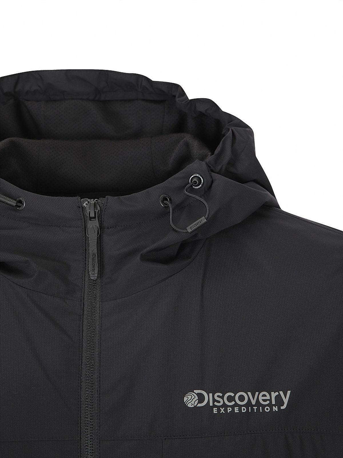 디스커버리 익스페디션(DISCOVERY EXPEDITION) 남성 메쉬 기모 우븐 후디드 트레이닝 자켓 (BLACK)