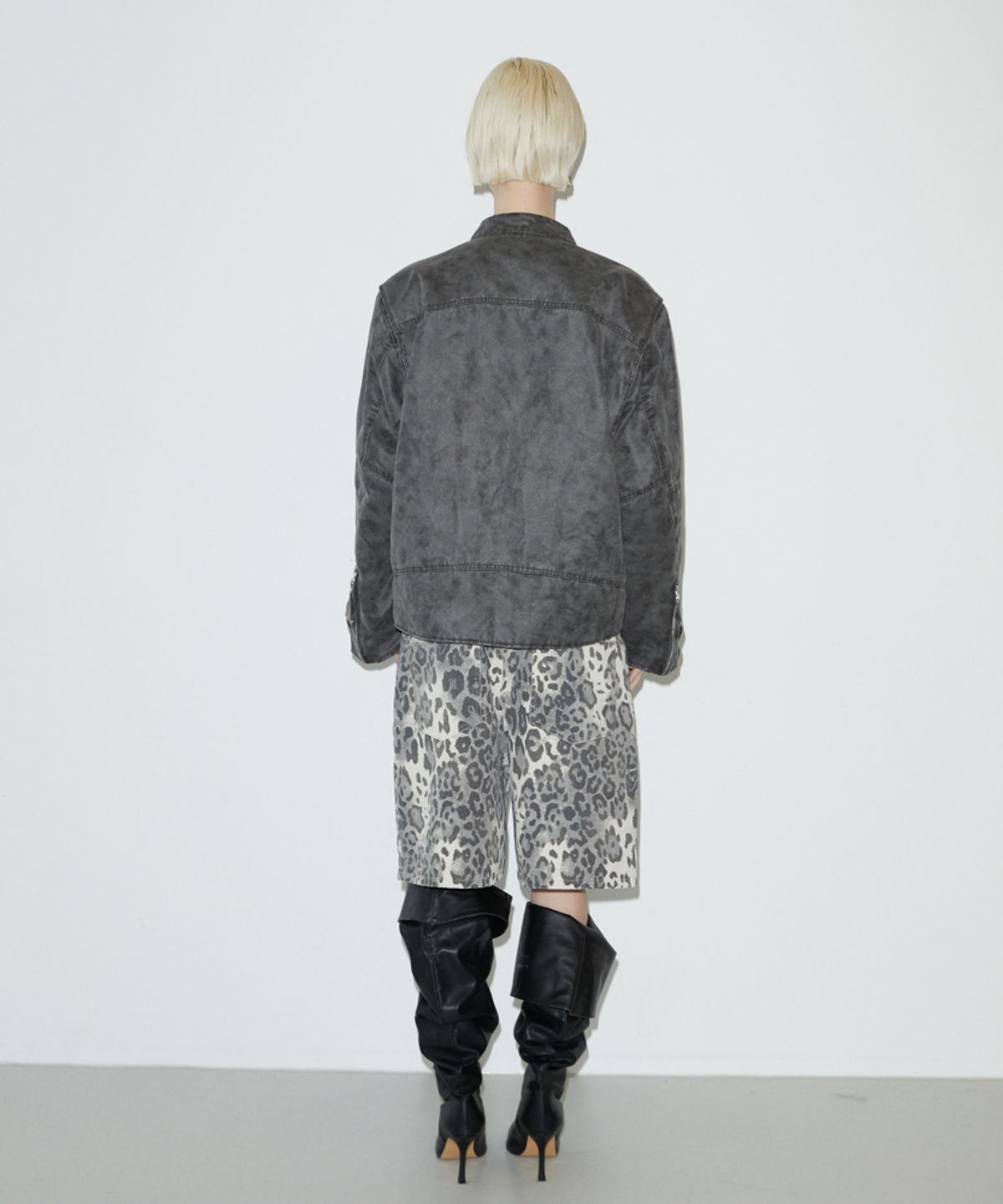 분트(VOONT) Washing Leather Jacket (GRAY)