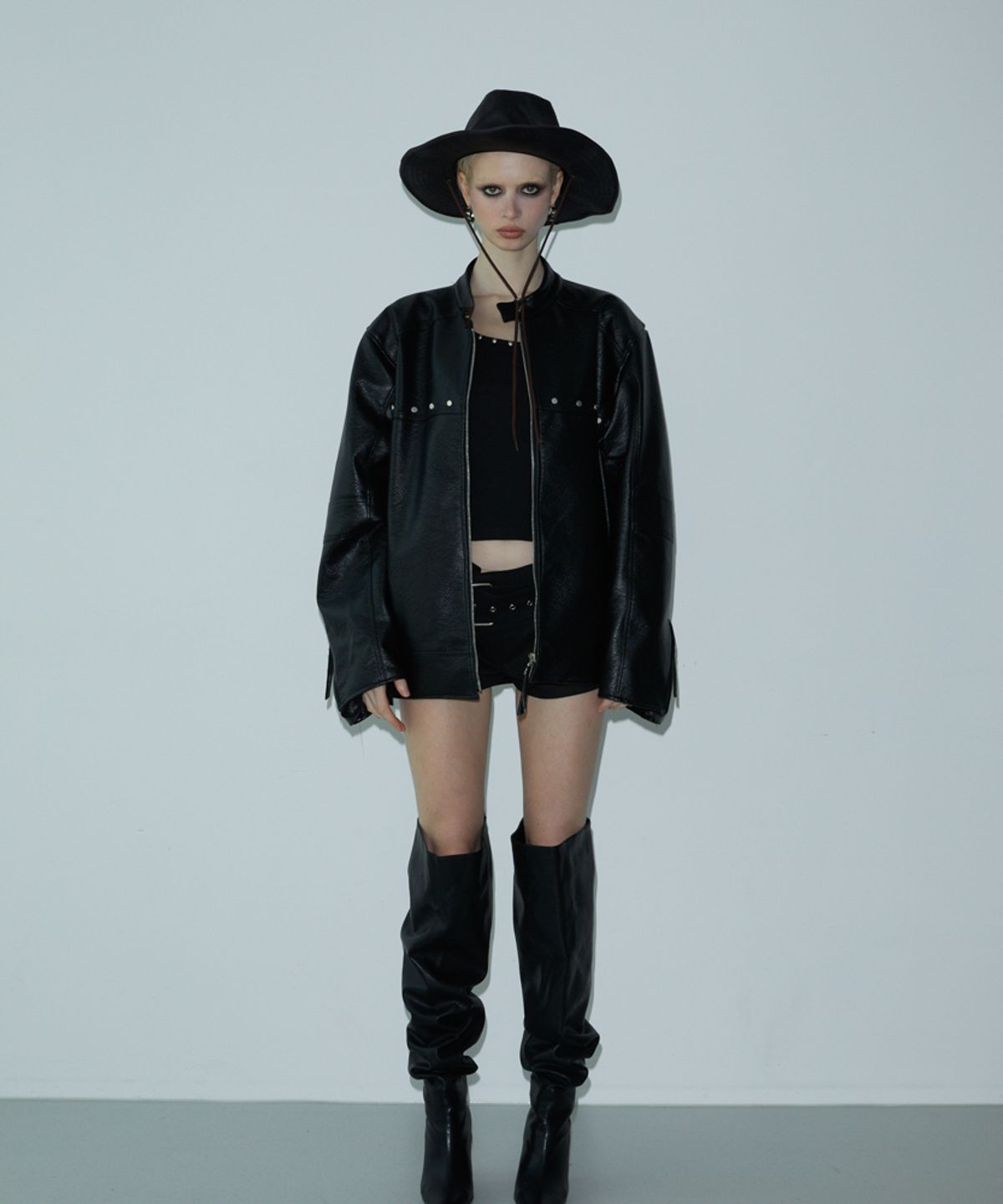 분트(VOONT) Washing Leather Jacket (BLACK)