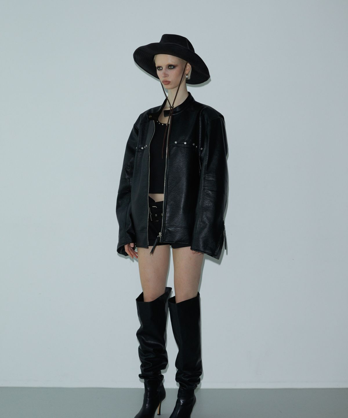 분트(VOONT) Washing Leather Jacket (BLACK)