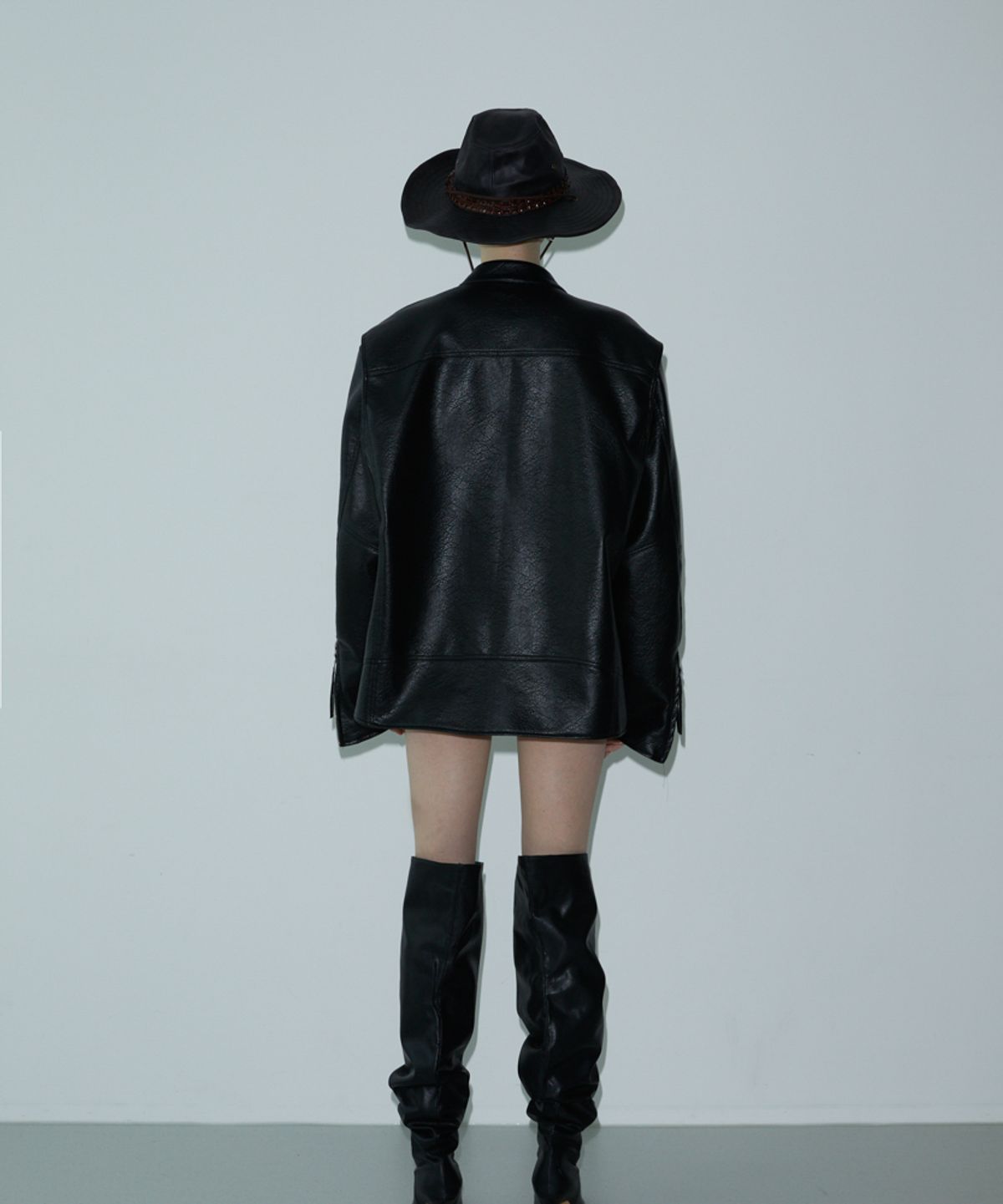 분트(VOONT) Washing Leather Jacket (BLACK)
