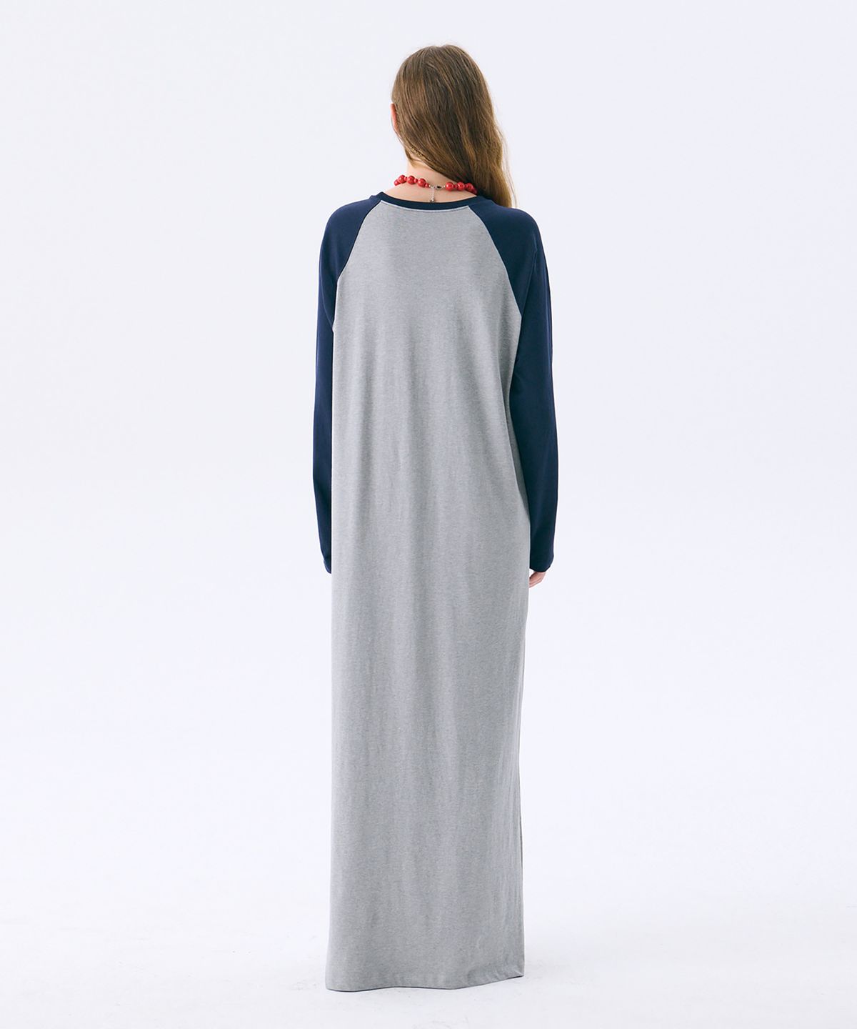 준준스페이스(JUNEJUNE SPACE) Raglan Long Dress_Grey(레귤란 롱드레스_그레이)