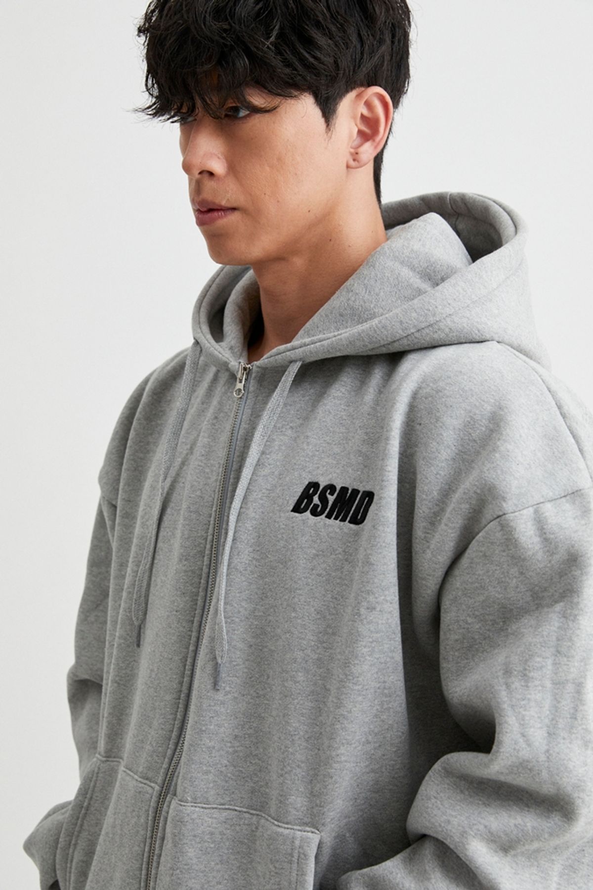 비스트모드(BSMD) OG 2way 오버핏 기모 후드집업