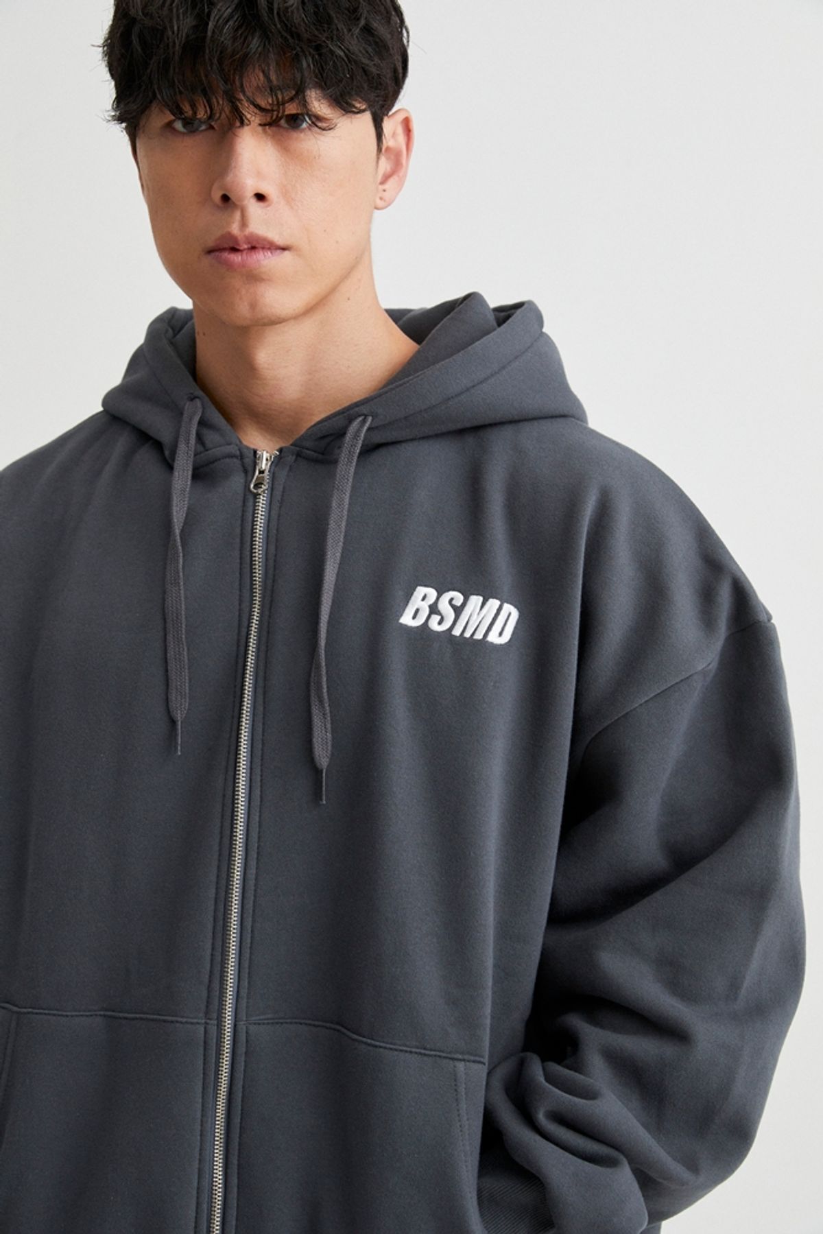 비스트모드(BSMD) OG 2way 오버핏 기모 후드집업
