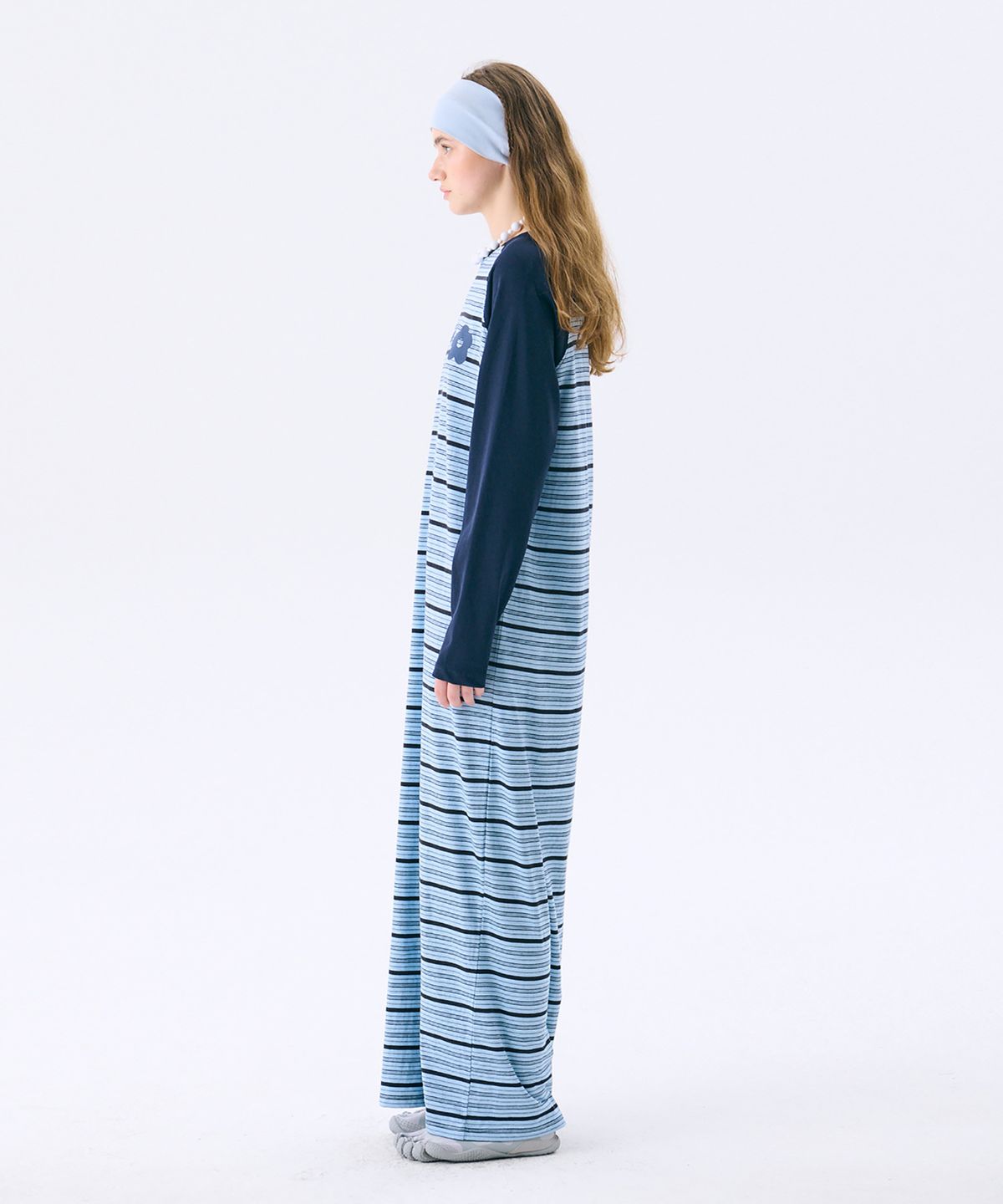 준준스페이스(JUNEJUNE SPACE) Raglan Long Dress_Light Blue(레귤란 롱드레스_라이트 블루)