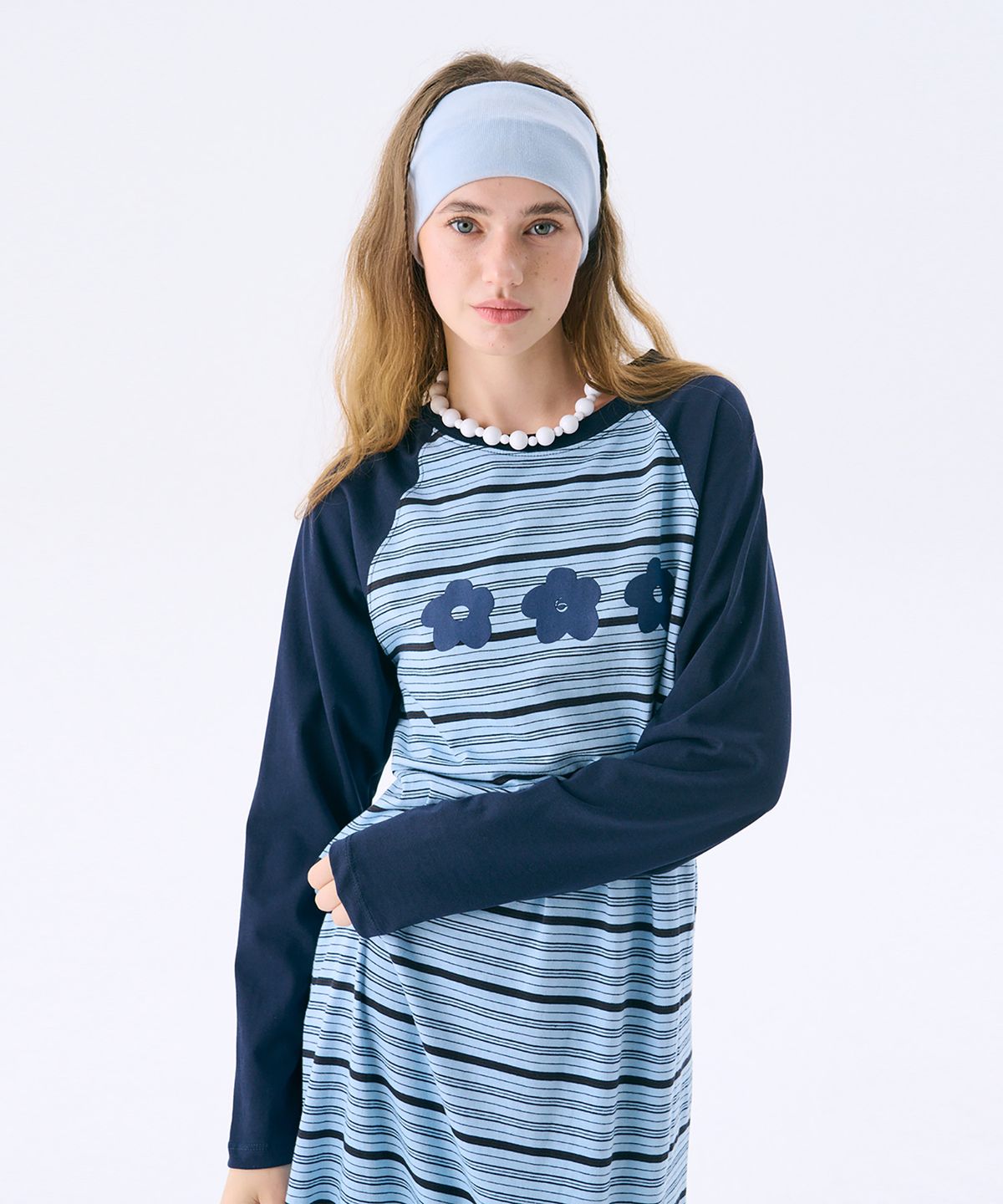 준준스페이스(JUNEJUNE SPACE) Raglan Long Dress_Light Blue(레귤란 롱드레스_라이트 블루)