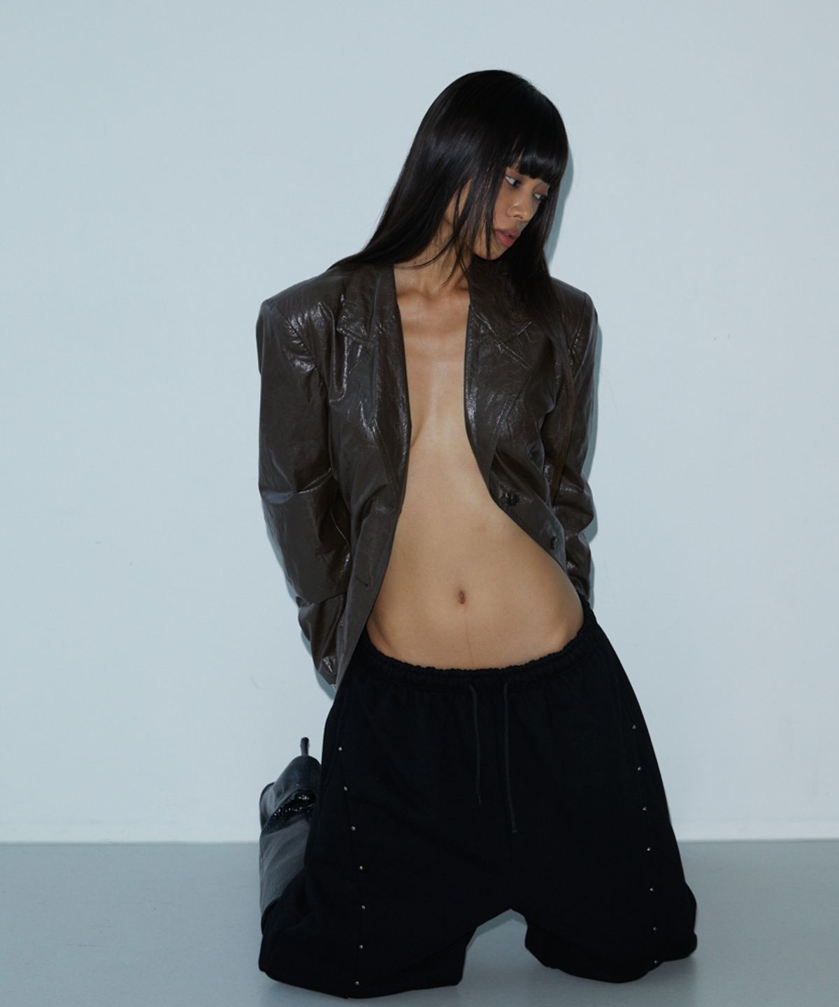 분트(VOONT) Button Leather Jacket (BROWN)
