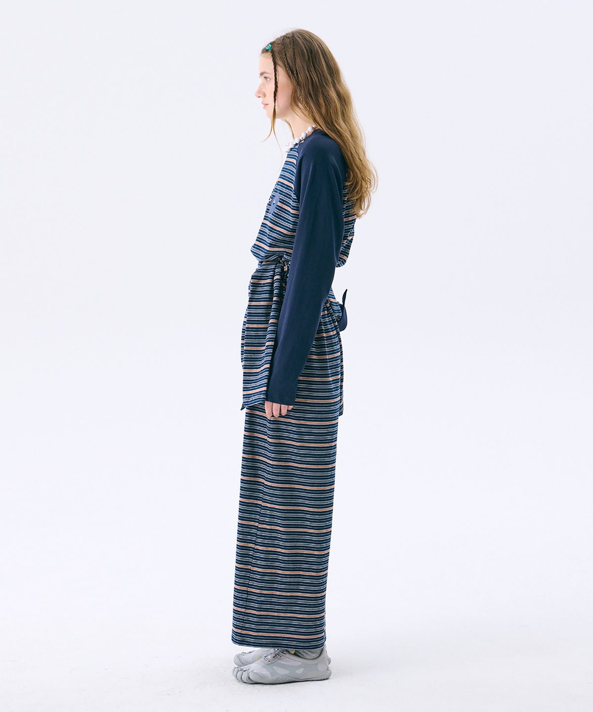 준준스페이스(JUNEJUNE SPACE) Raglan Long Dress_Navy(레귤란 롱드레스_네이비)