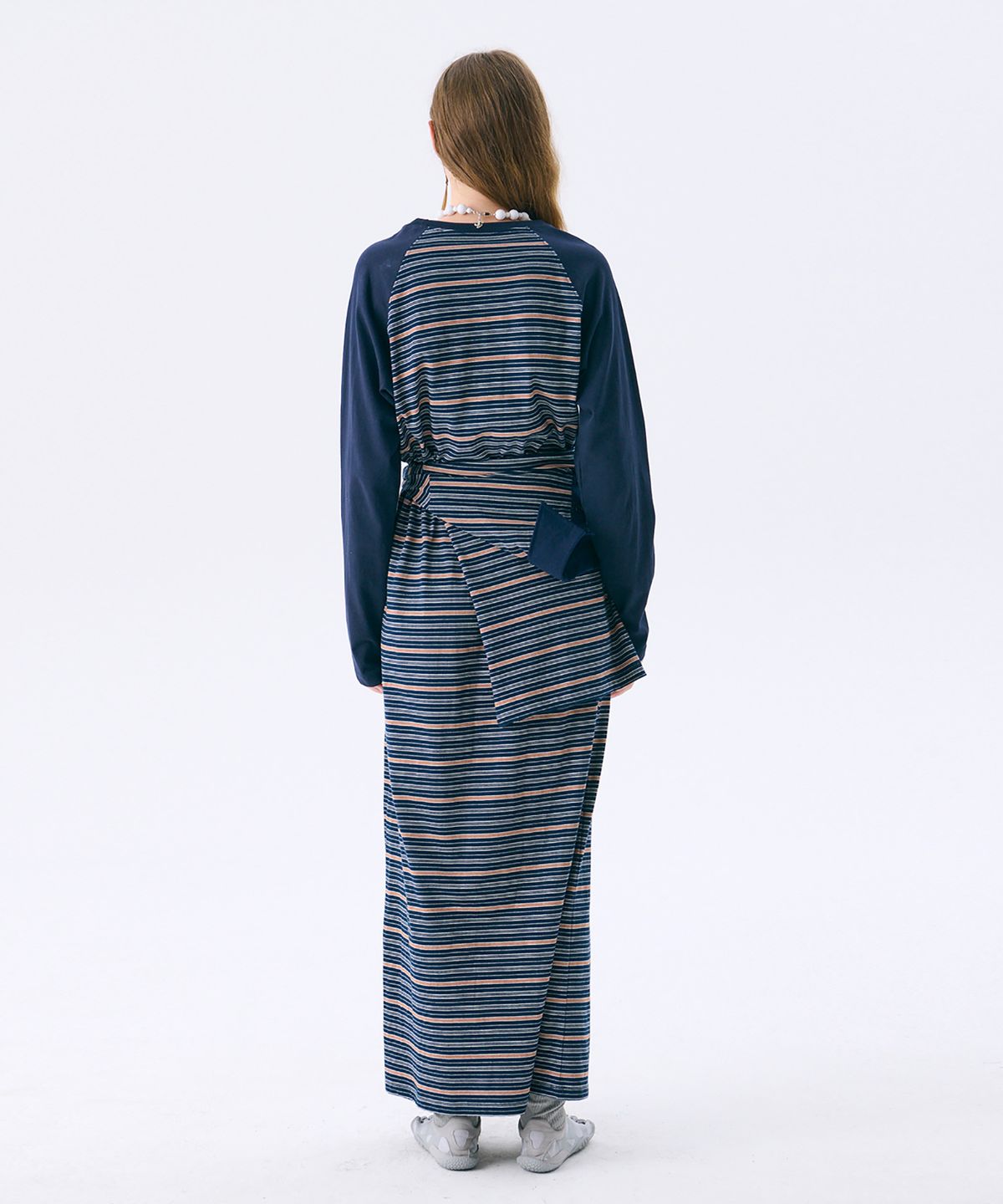 준준스페이스(JUNEJUNE SPACE) Raglan Long Dress_Navy(레귤란 롱드레스_네이비)