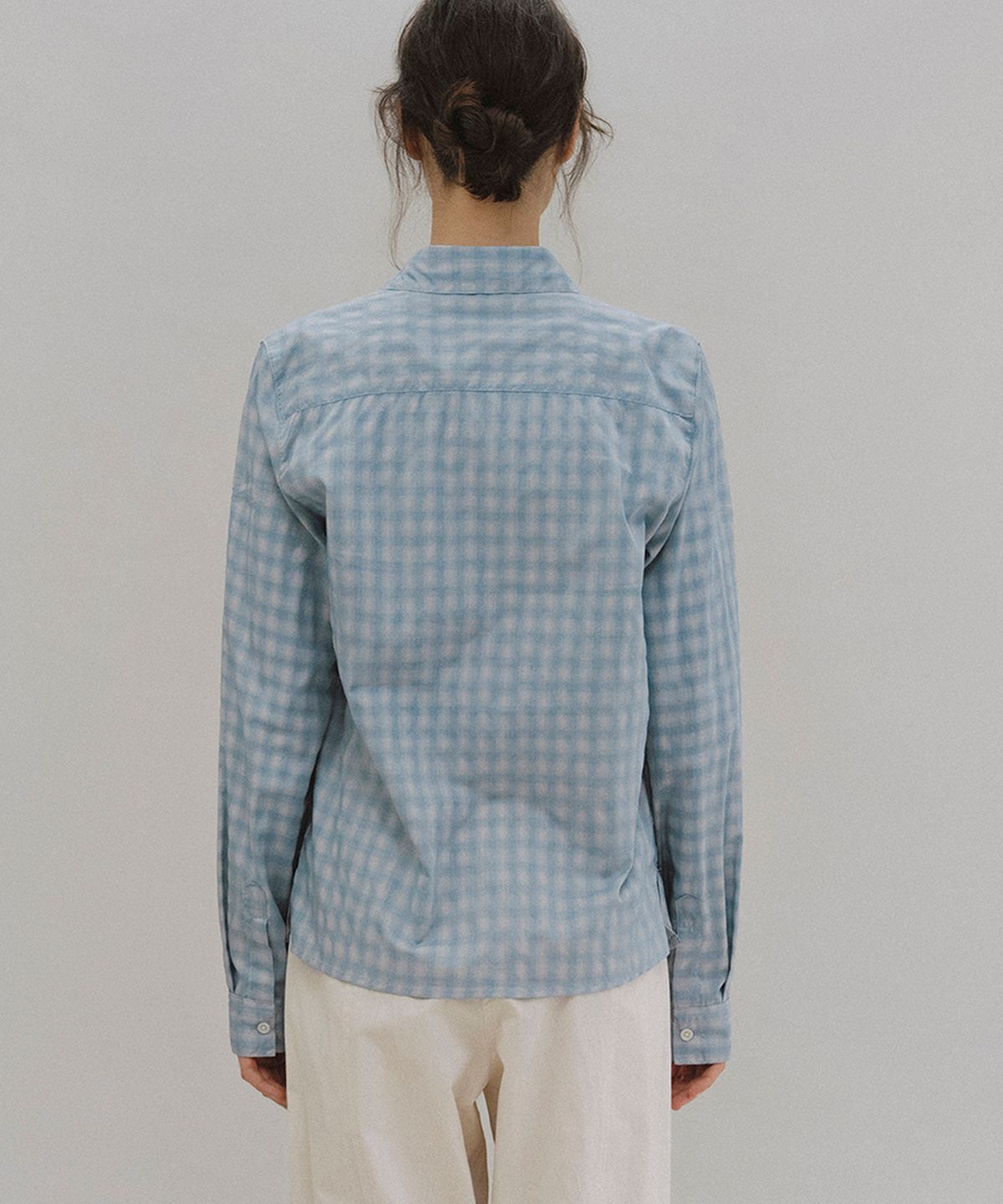 앤니즈(ANDNEEDS) Veil check shirt (blue)