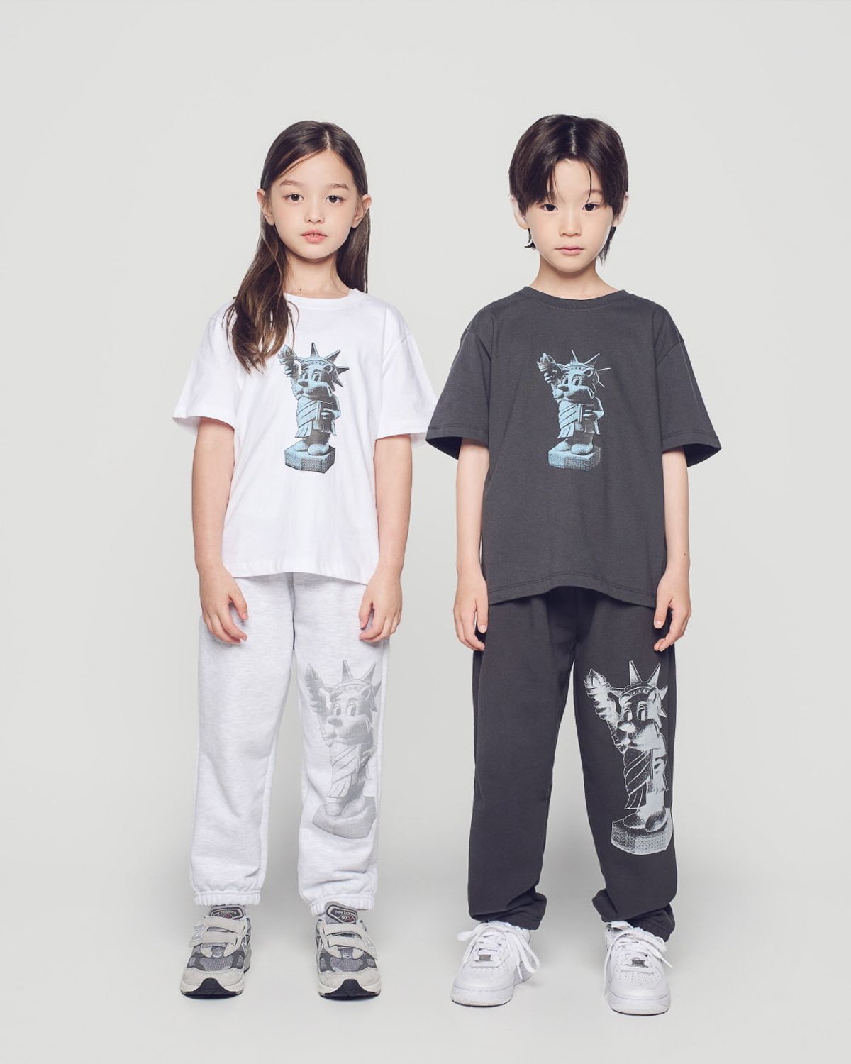 아크메드라비 키즈(acmedelaviekids) KIDS AC BEAR STATUE OF LIBERTY SHORT SLEEVE T-SHIRT (3 COLOR)