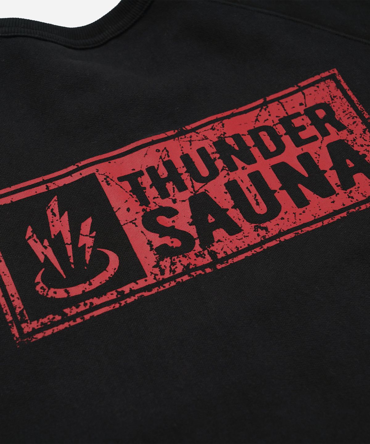 프리즘웍스(FRIZMWORKS) THUNDER SAUNA SIGNBOARD SWEATSHIRT _ BLACK