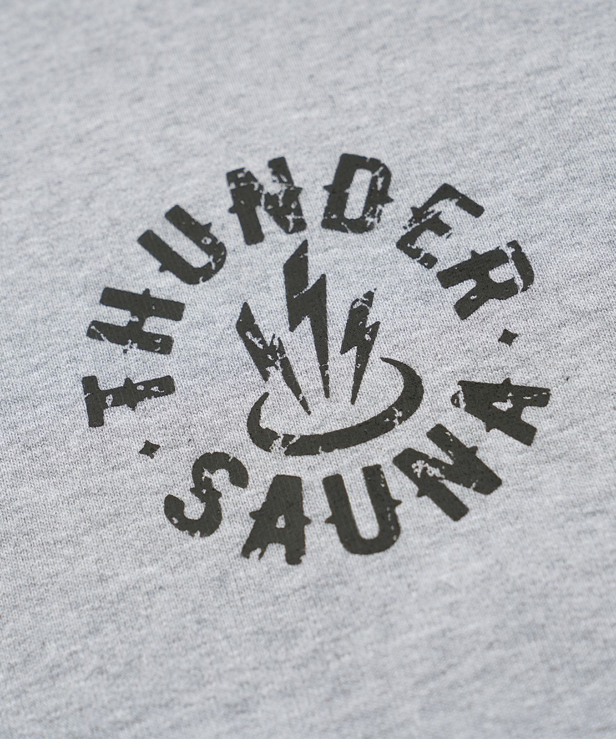 프리즘웍스(FRIZMWORKS) THUNDER SAUNA SIGNBOARD SWEATSHIRT _ GRAY