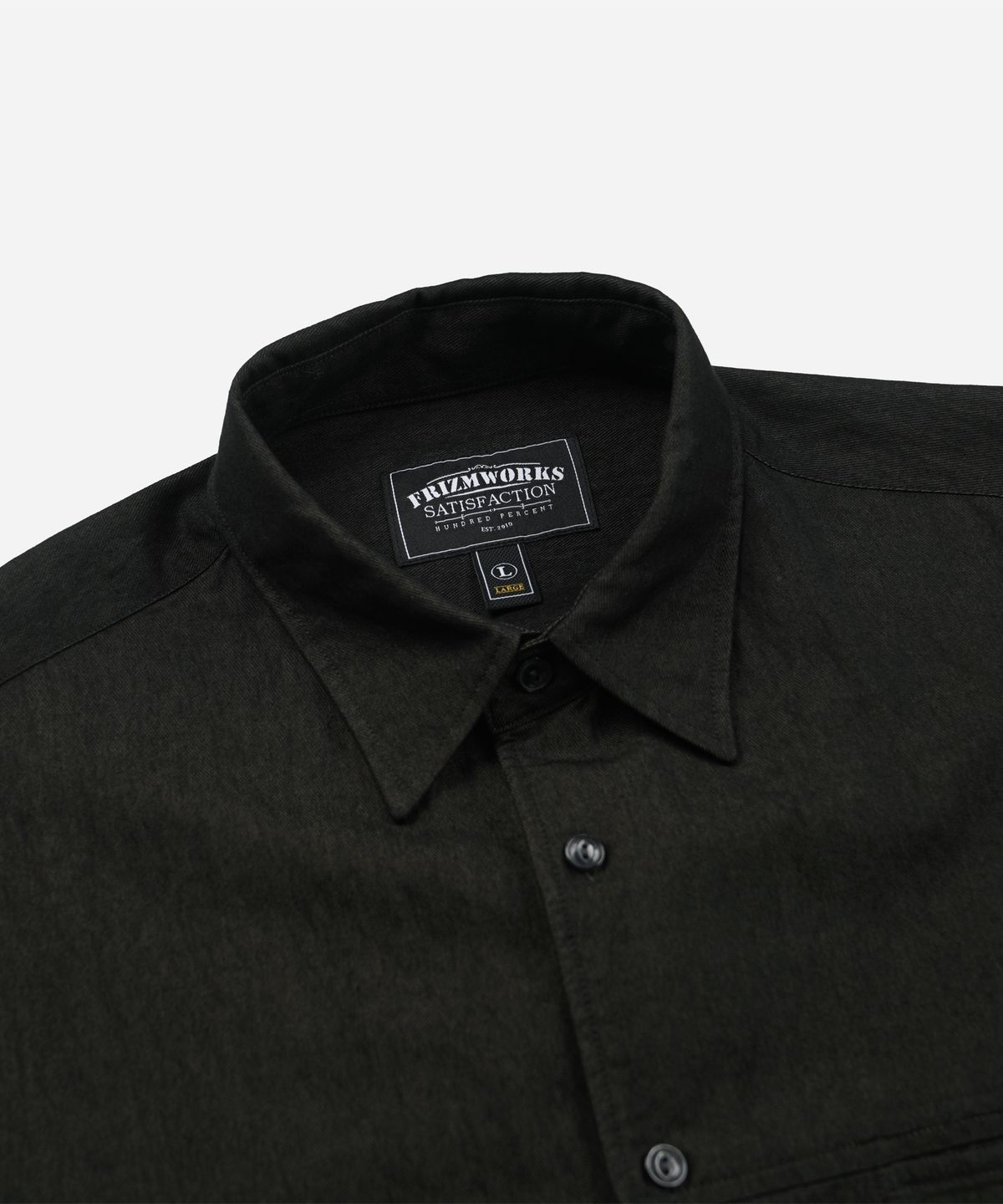 프리즘웍스(FRIZMWORKS) TWO TONE RELAXED SHIRT 002 _ BLACK BROWN