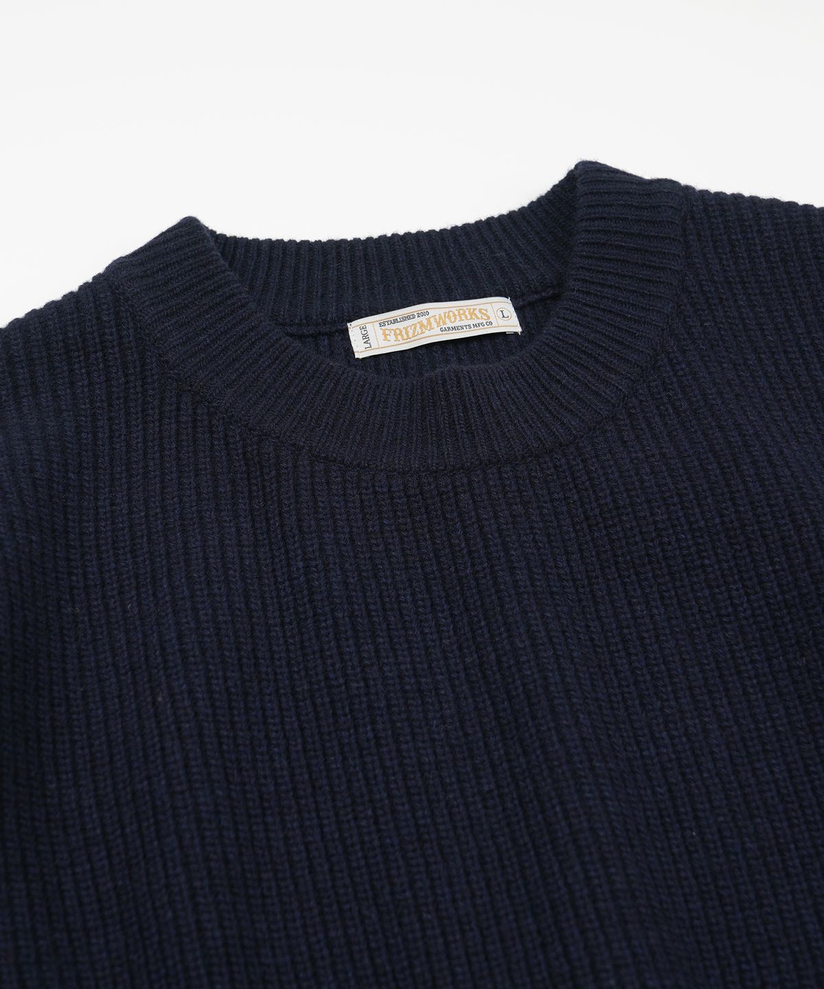 프리즘웍스(FRIZMWORKS) KANGAROO ROUND PULLOVER KNIT _ NAVY