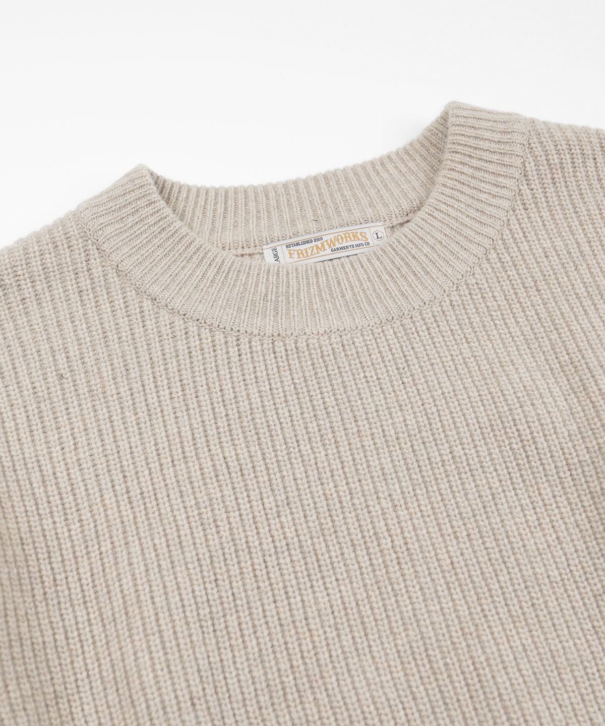 프리즘웍스(FRIZMWORKS) KANGAROO ROUND PULLOVER KNIT _ OATMEAL
