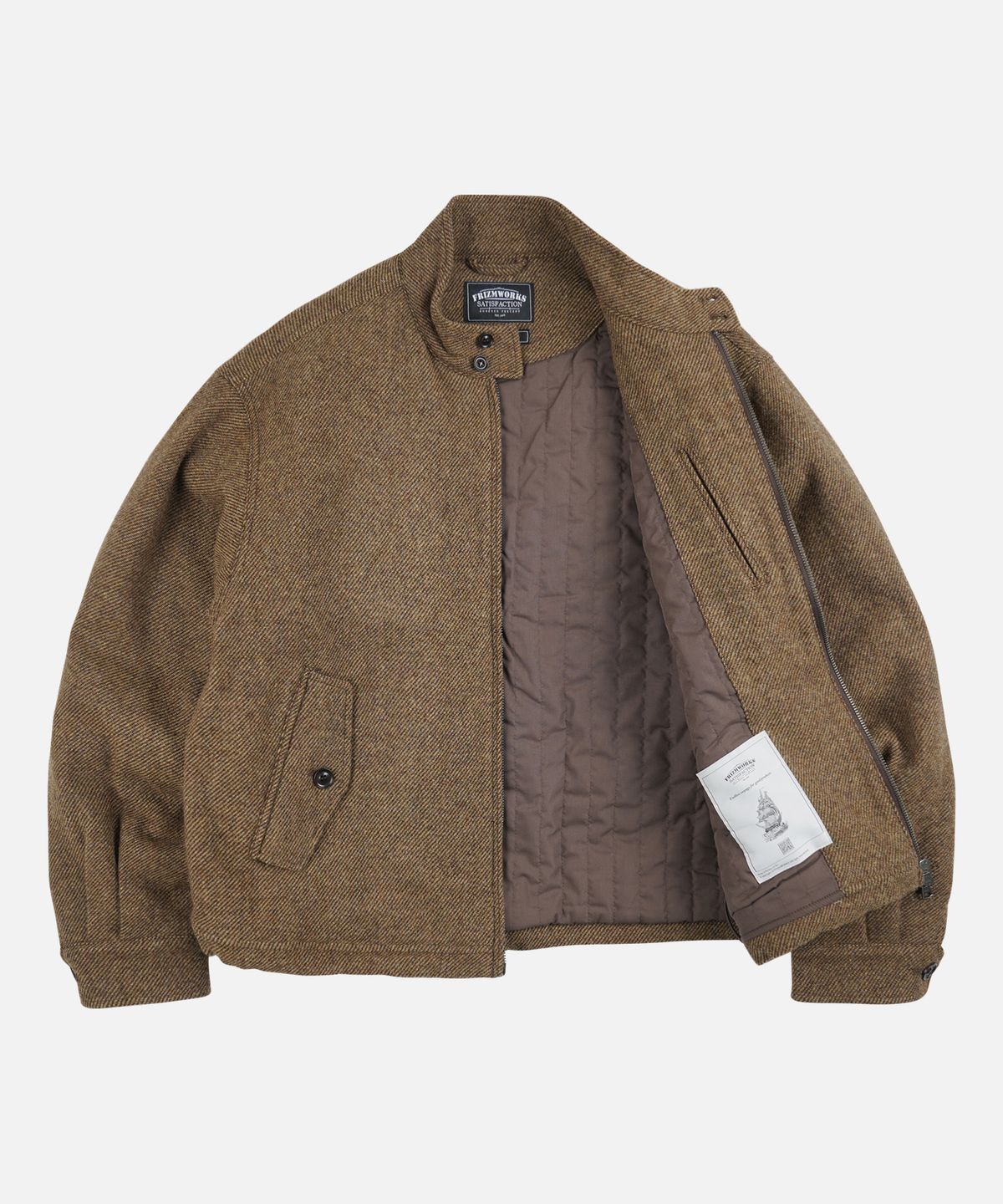 프리즘웍스(FRIZMWORKS) WOOL HARRINGTON JACKET _ BROWN
