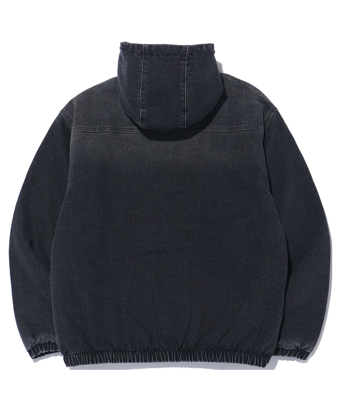 어노이드(ANNOYED) 데일리 데님 패딩 후드 집업 LQ1JU024_BLACK