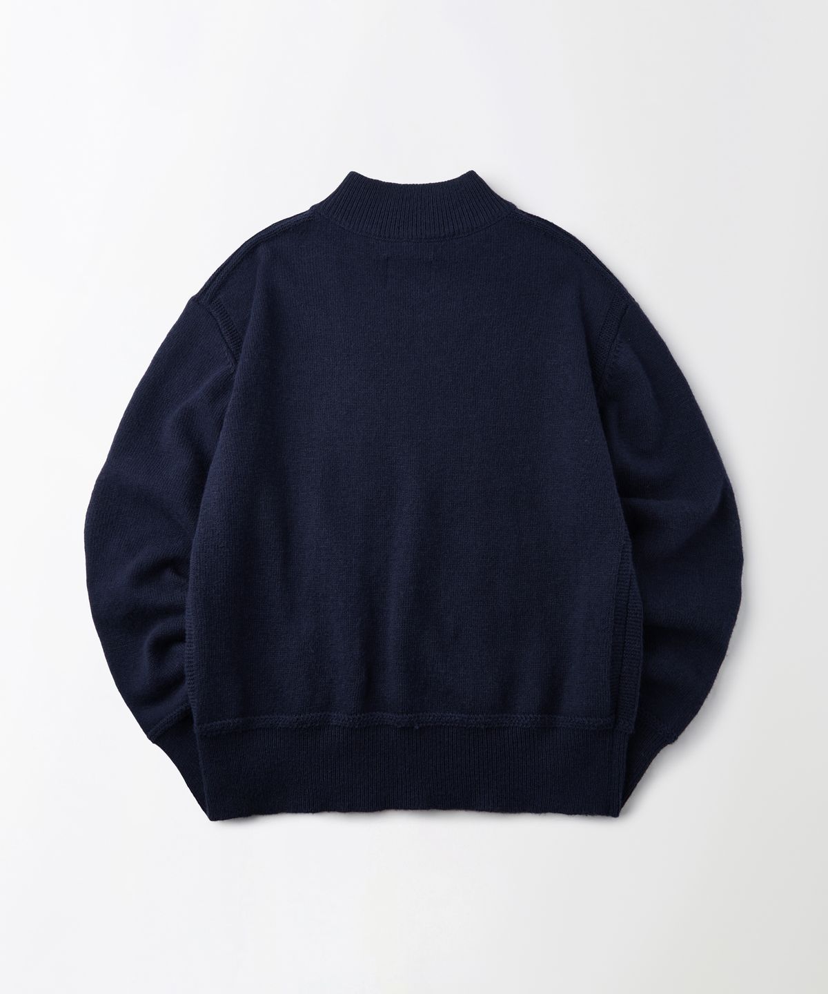 아웃스탠딩(OUTSTANDING) RED CROSS MOCK NECK KNIT_NAVY
