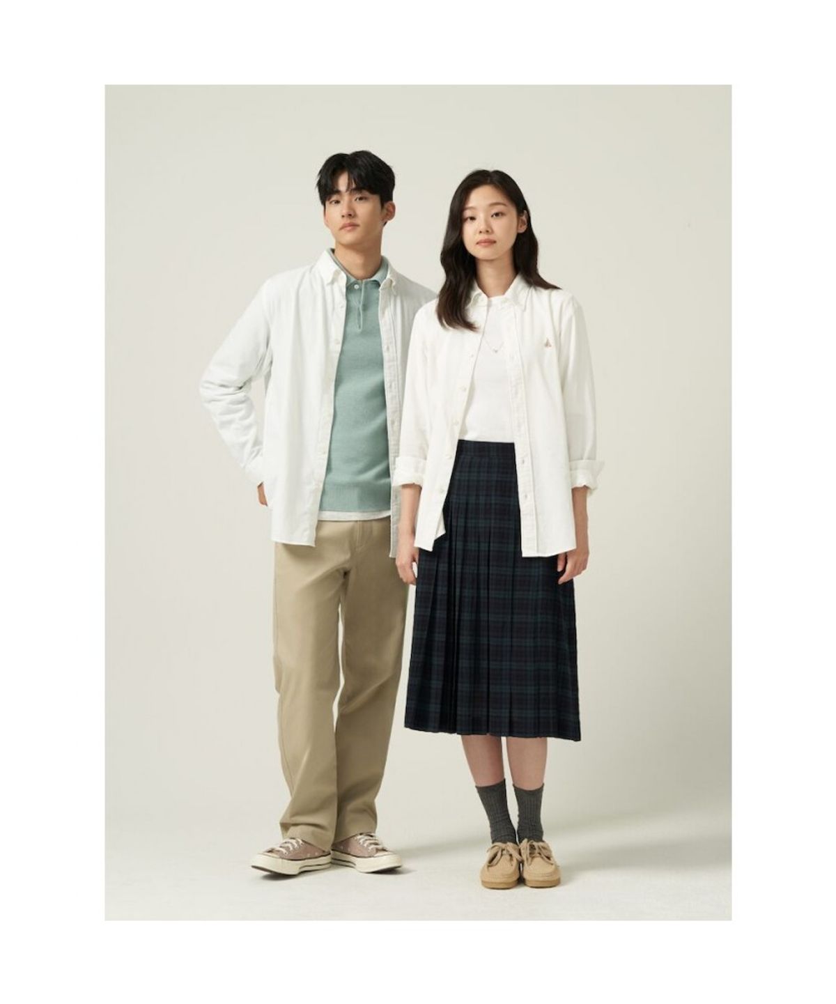 빈폴 멘(BEANPOLE MEN) 남녀공용 코듀로이 셔츠  아이보리